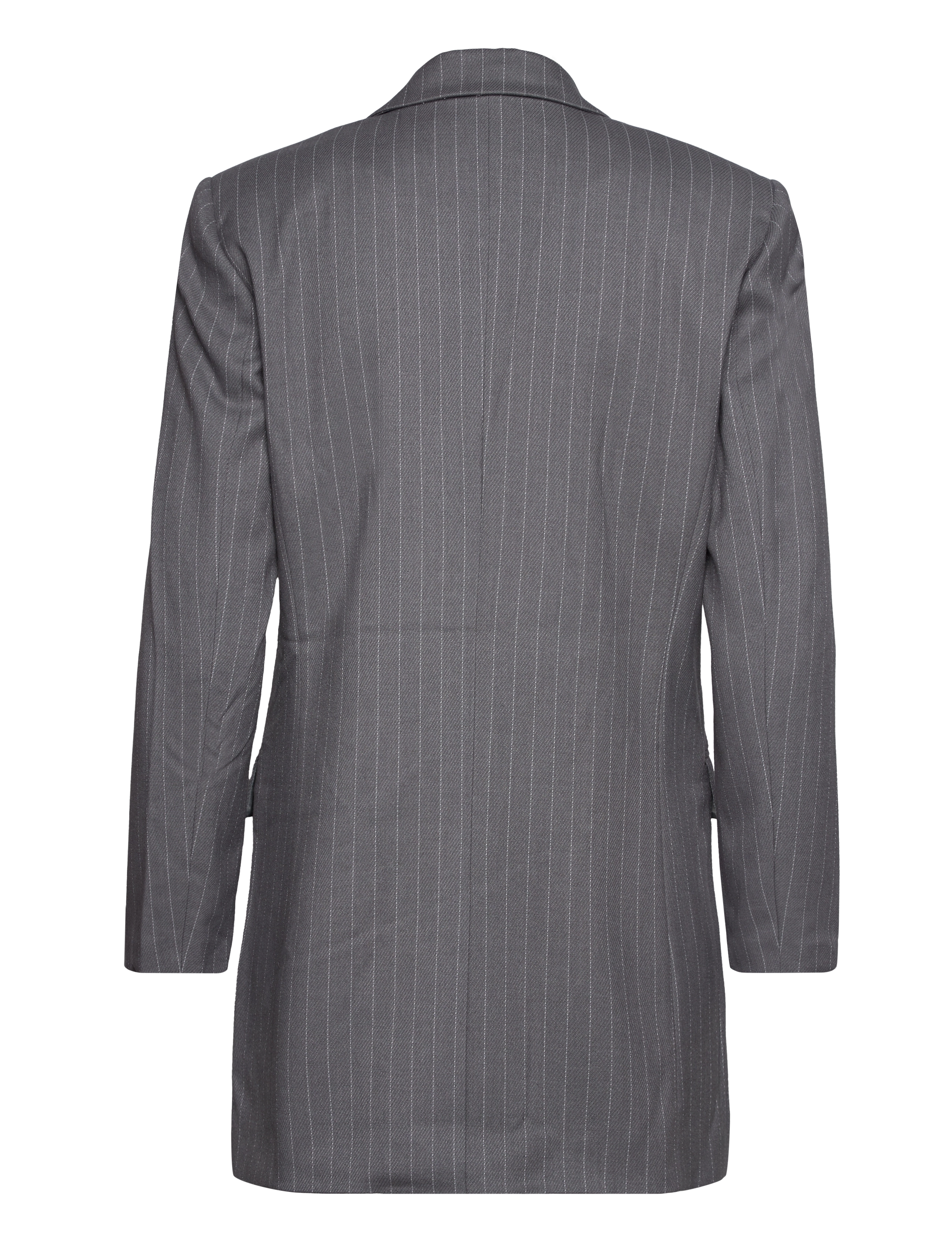 Copenhagen Muse - CMTAILOR-LONG-BLAZER - enkeltradede blazere - medium grey mel. w. off-white - 2