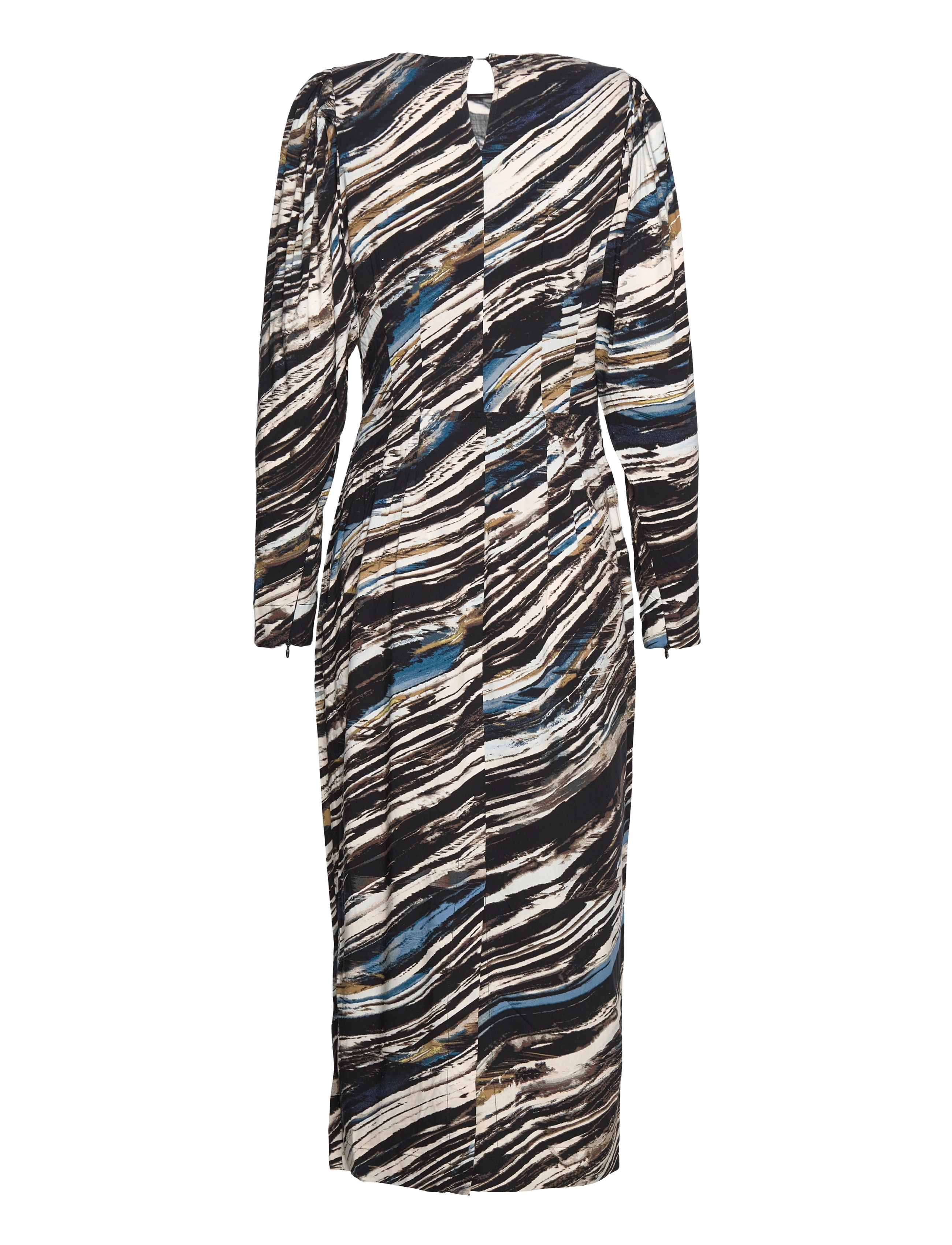 Copenhagen Muse - CMVITA-DRESS - slå-om-kjoler - black w. lentil sprout - 2
