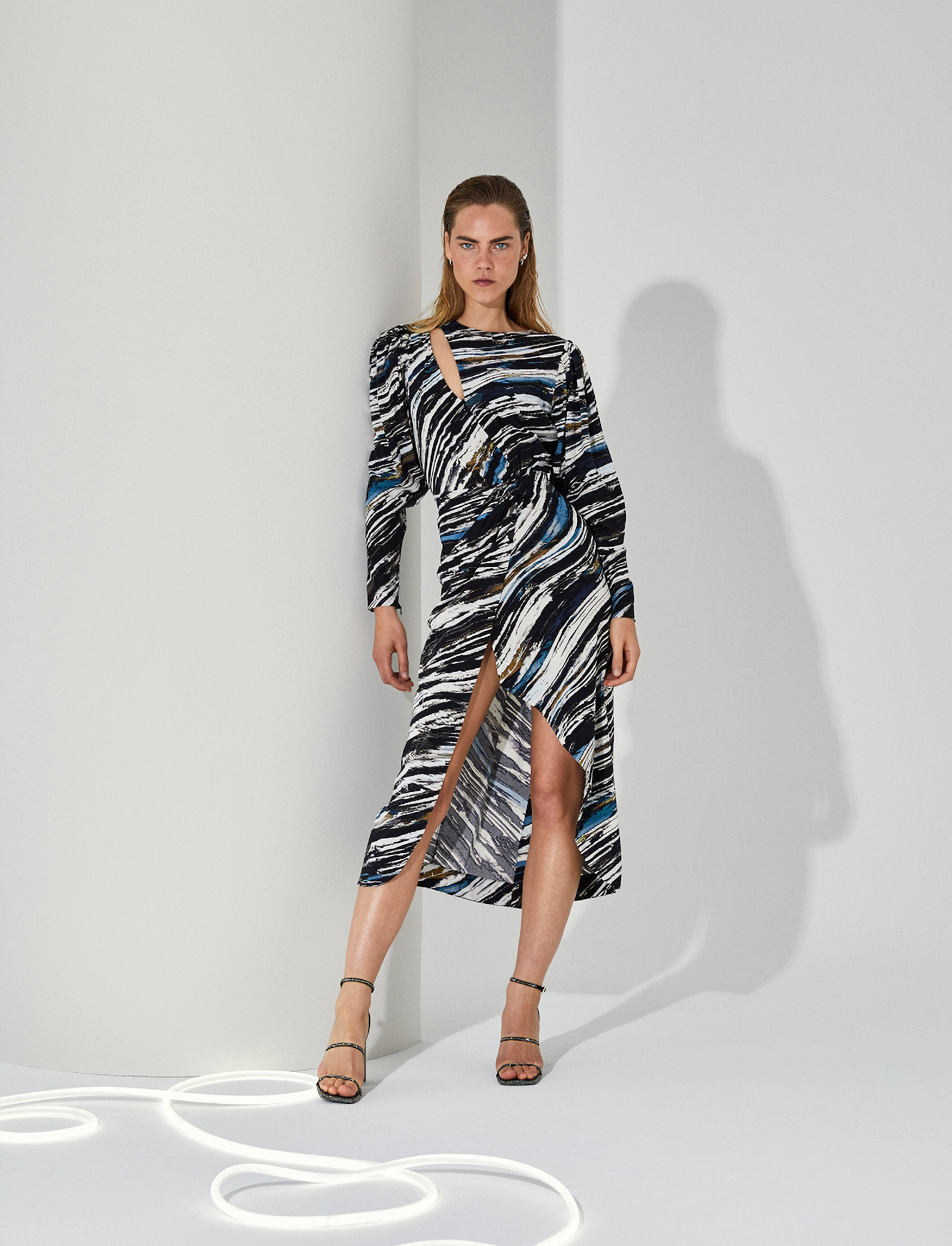 Copenhagen Muse CMVITA-DRESS - Kleider - BLACK W. LENTIL SPROUT / multi