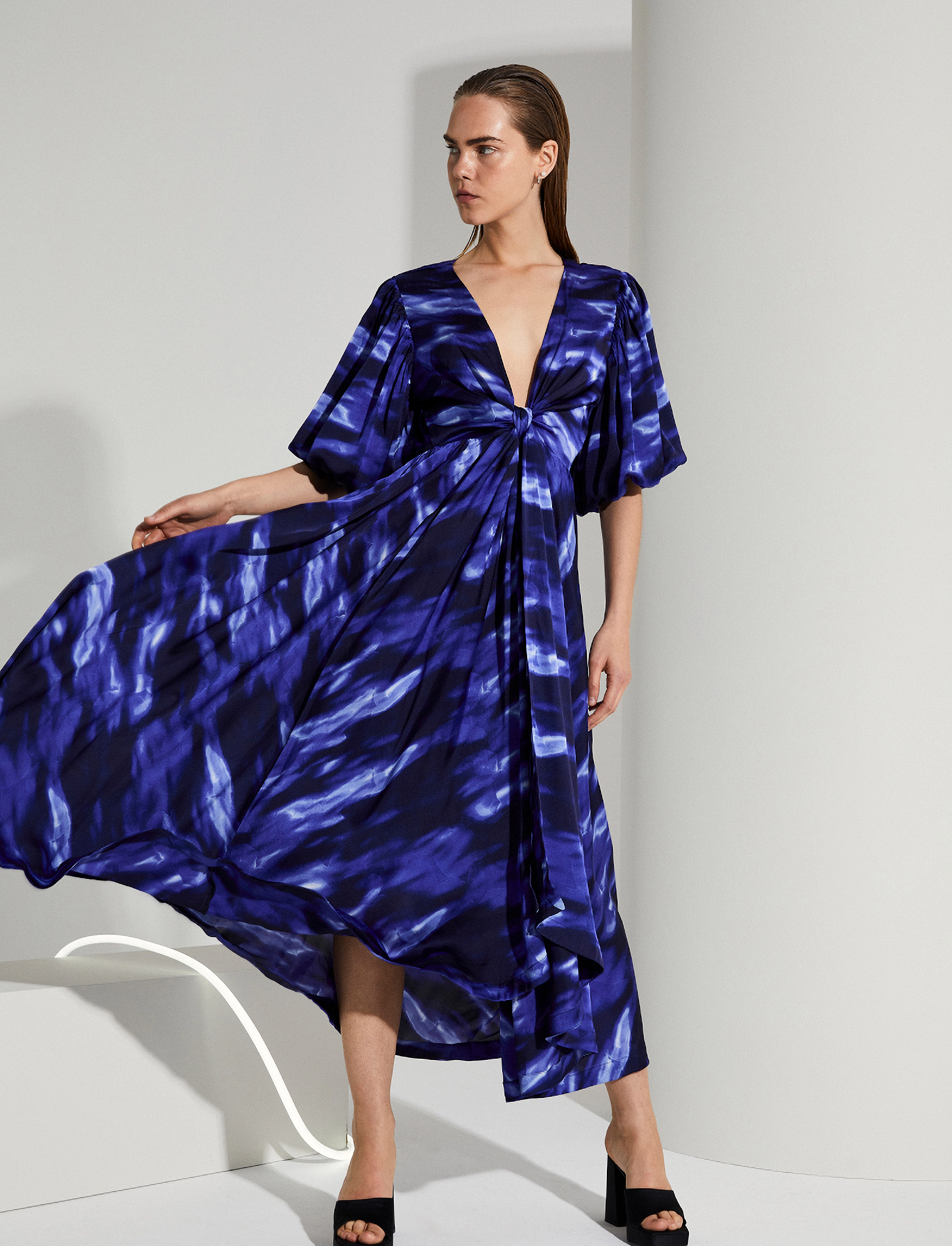Copenhagen Muse - CMMAE-DRESS - black w. surf the web - 2