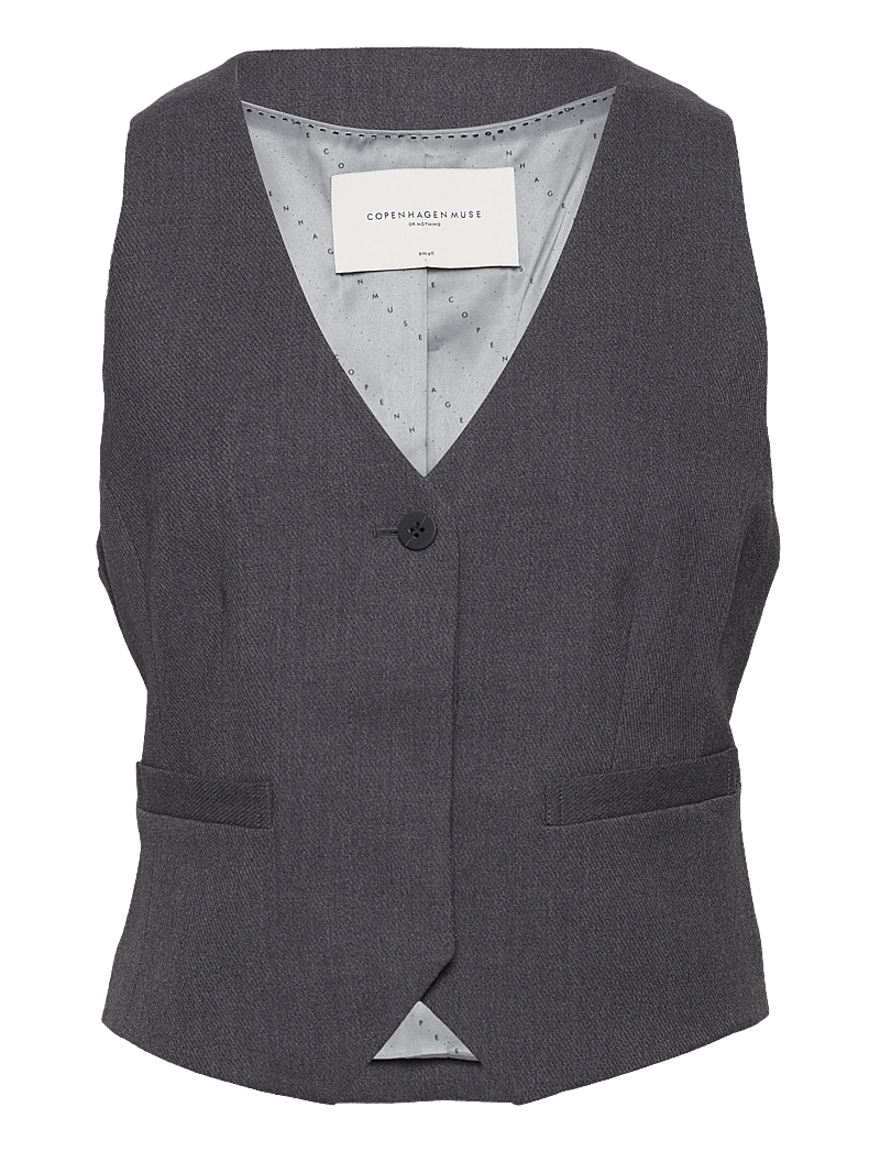 Copenhagen Muse - CMTAILOR-WAISTCOAT - veste - med. grey melange - 0