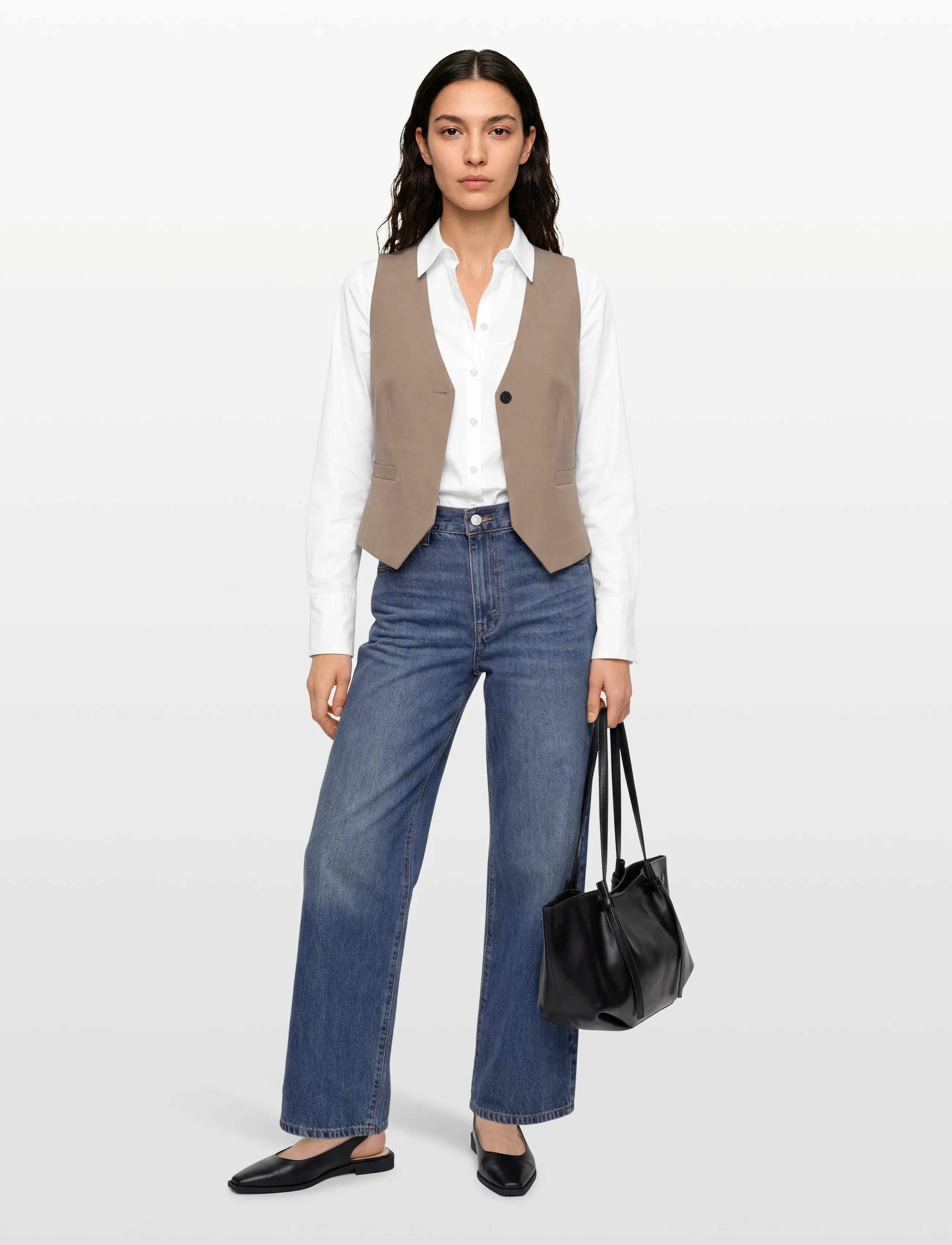 Copenhagen Muse Cmtailor-Waistcoat, Kvinder, Skræddersyet Vest, Brun, Str: L