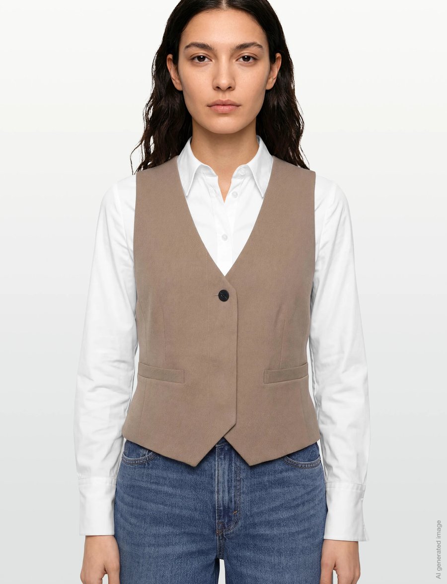 Copenhagen Muse - CMTAILOR-WAISTCOAT - gilets - timber wolf - 3
