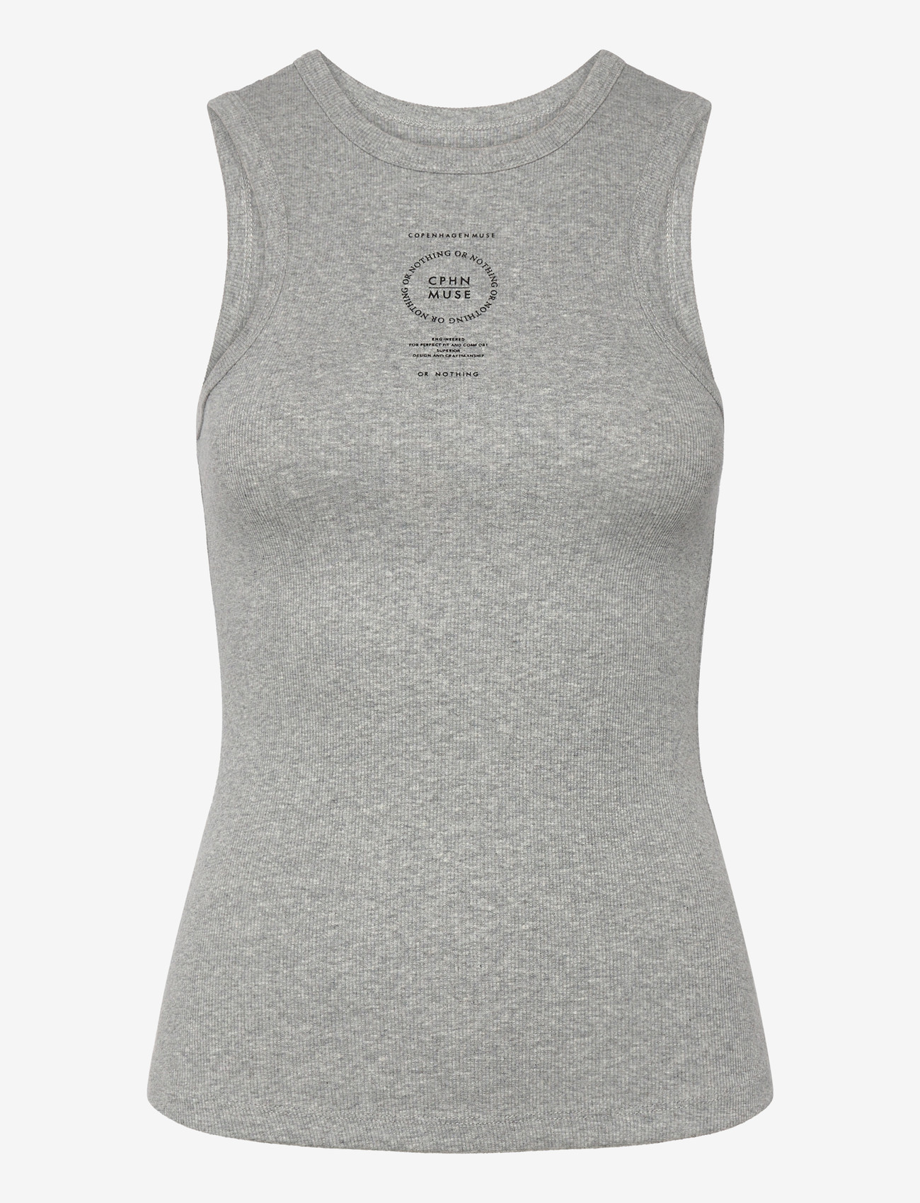 Copenhagen Muse - CMSIV-TO - sleeveless tops - light grey melange - 0