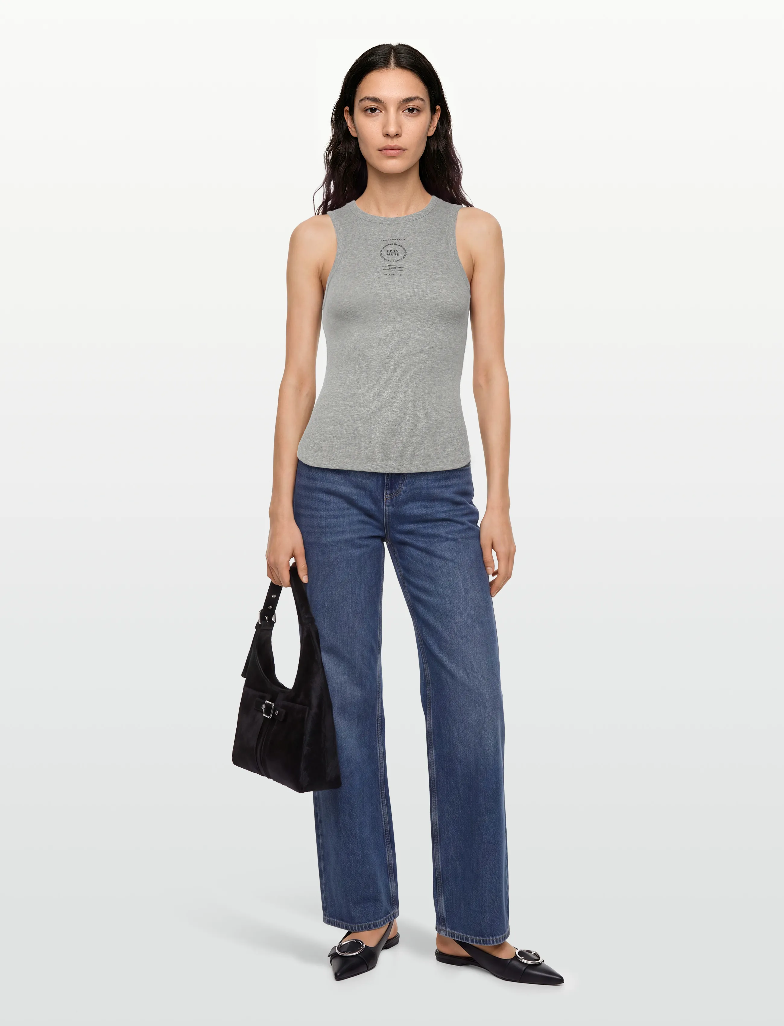 Copenhagen Muse CMSIV-TO - Ärmellose Tops - LIGHT GREY MELANGE / grey
