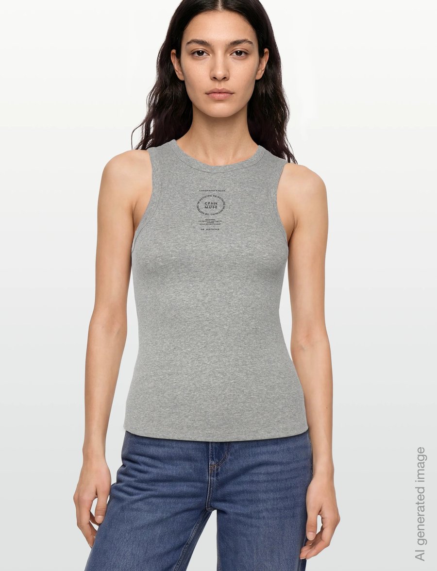 Copenhagen Muse - CMSIV-TO - varrukateta topid - light grey melange - 3