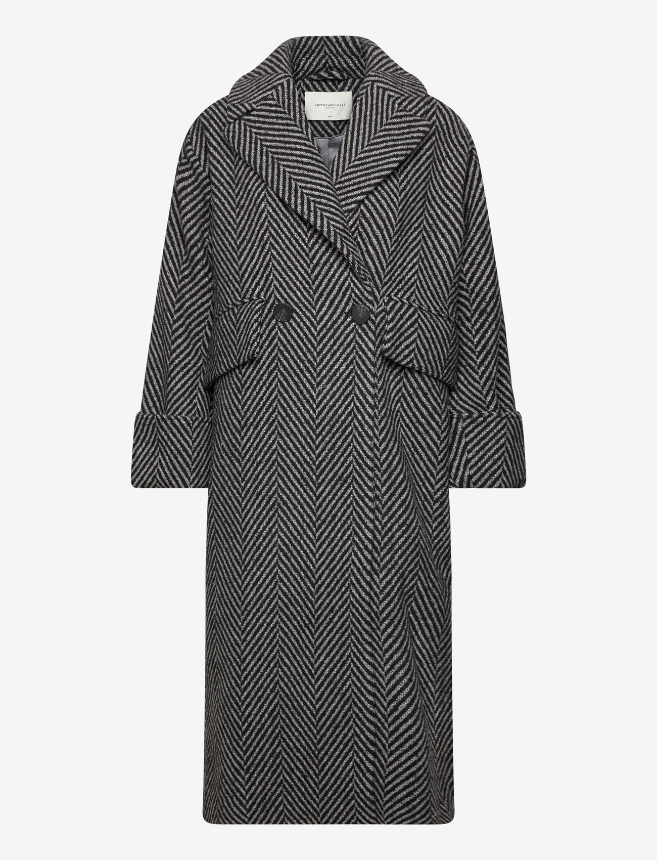 Copenhagen Muse - CMZIG-COAT - black w. jet stream - 0