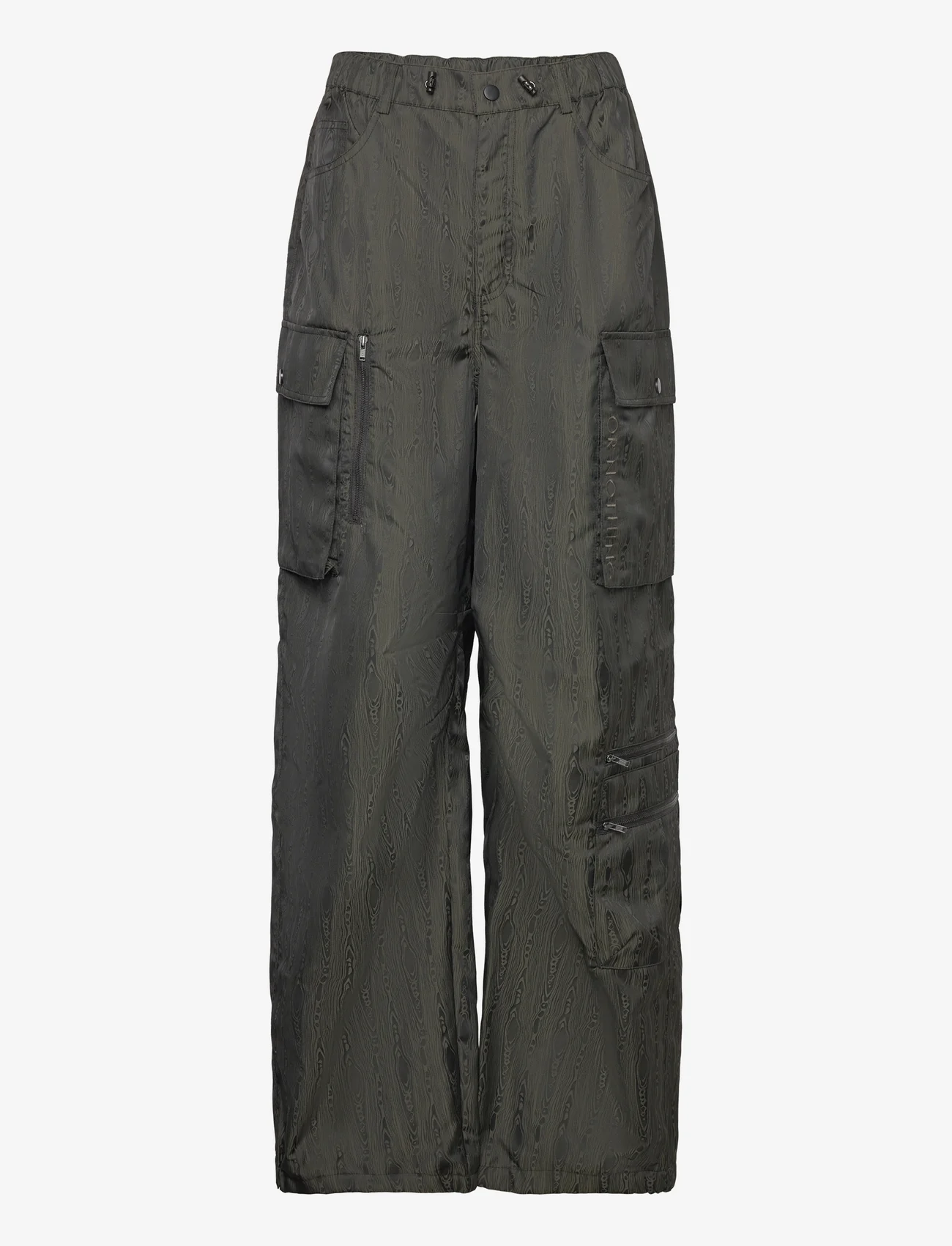 Copenhagen Muse - CMWOOD-PANTS - wide leg trousers - military olive w. black - 0
