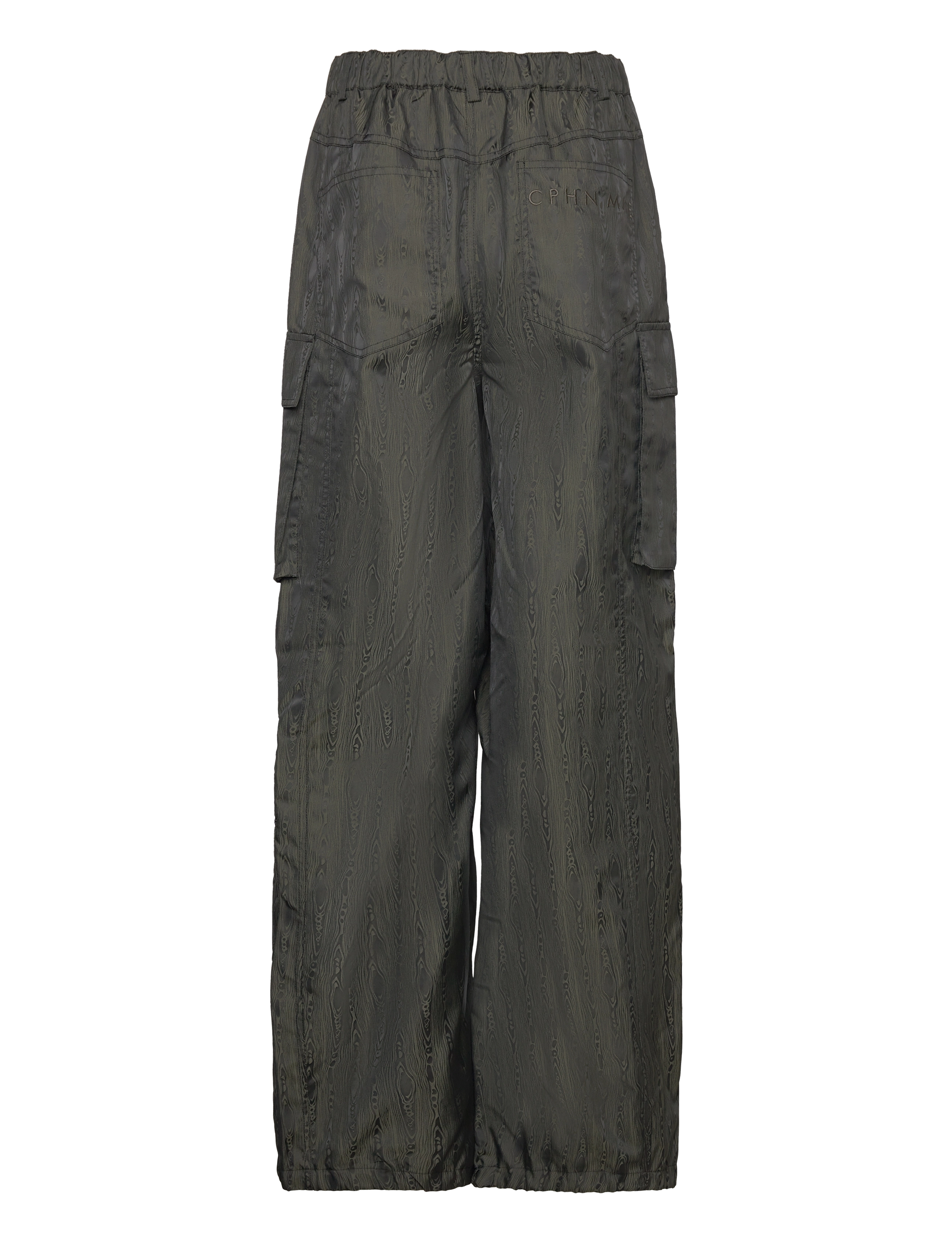 Copenhagen Muse - CMWOOD-PANTS - bukser med brede ben - military olive w. black - 1