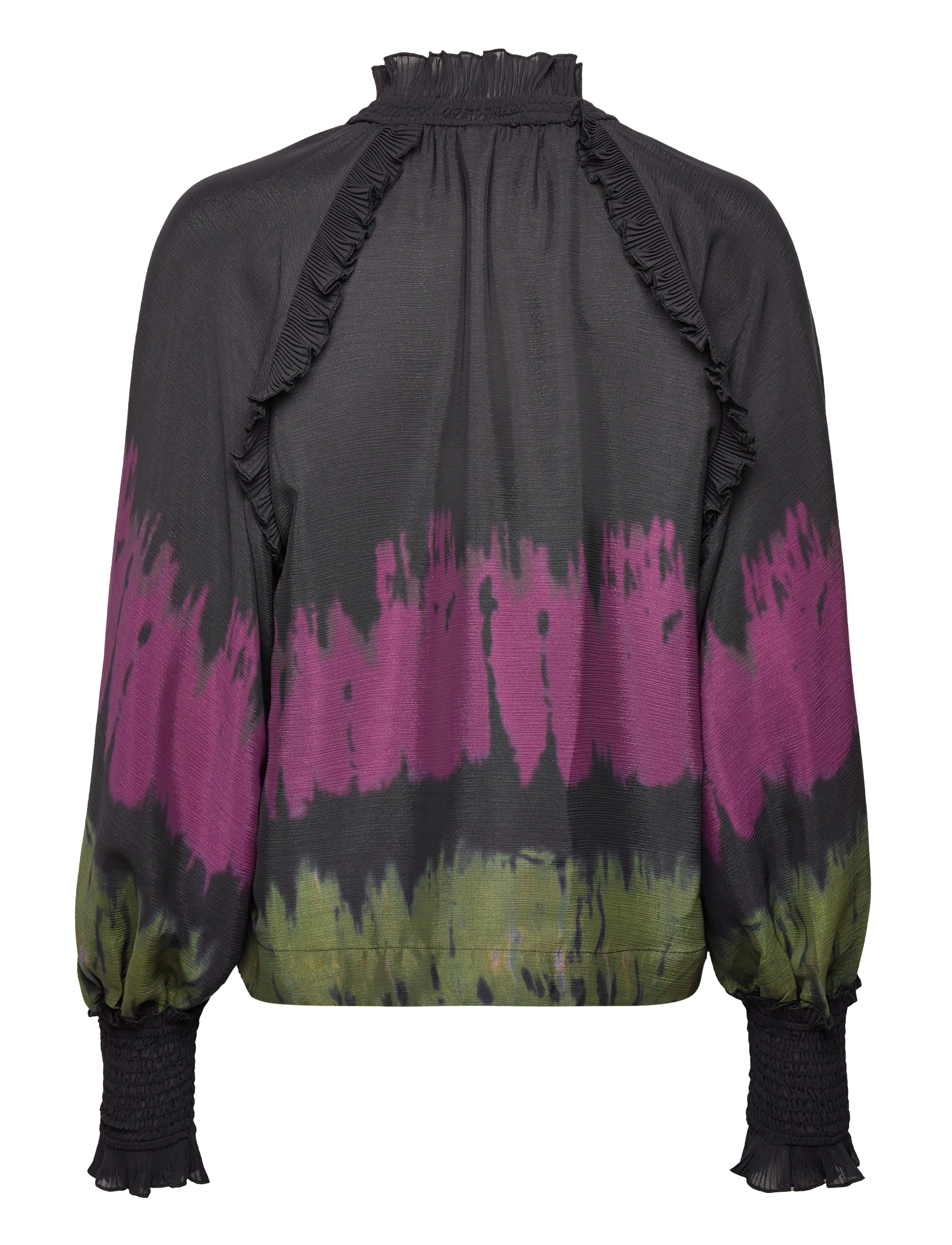 Copenhagen Muse - CMFRILL-CHIF-BLOUSE - langærmede bluser - black w. fudge - 1