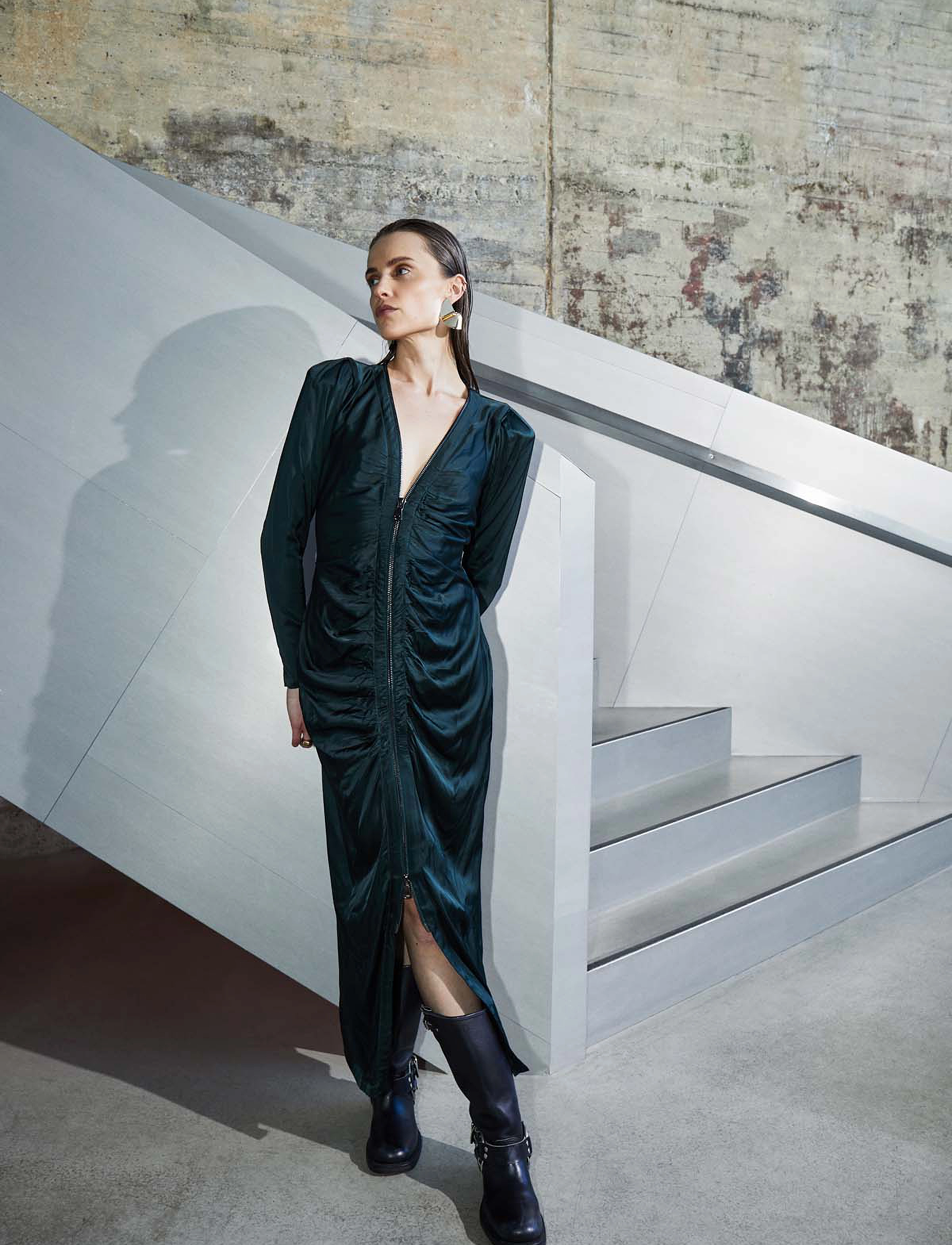 Copenhagen Muse - CMMERRYSHINE-SOLID-DRESS - scarab - 2