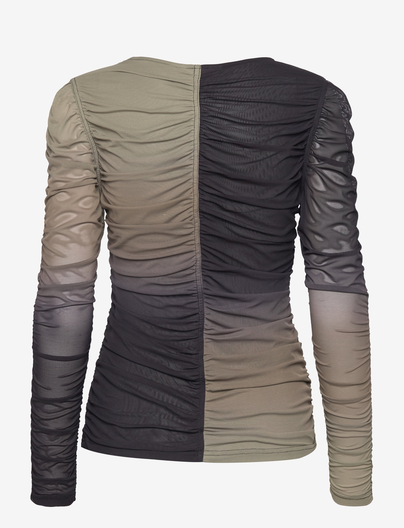 Copenhagen Muse - CMCORA-BLOUSE - black w. military olive - 1