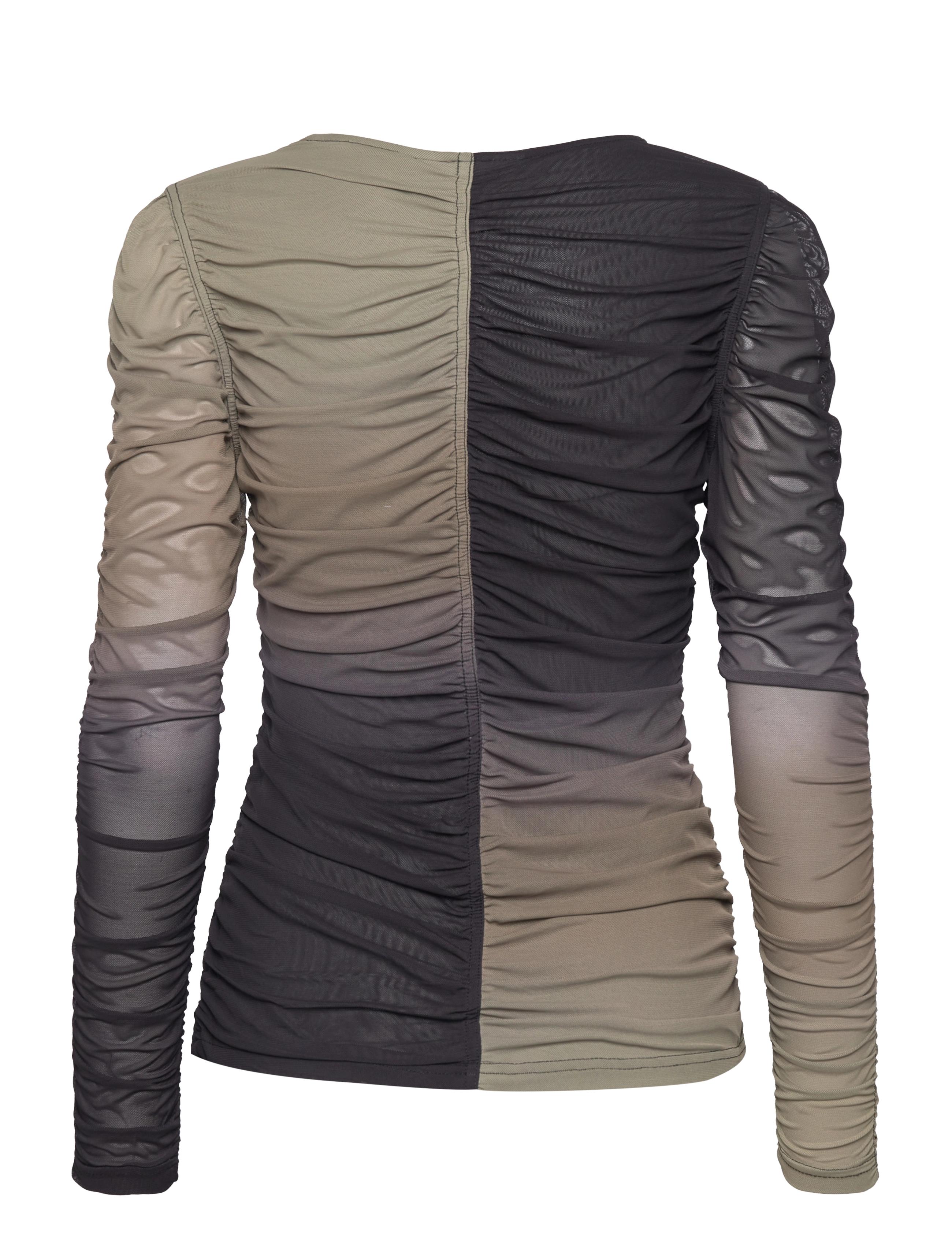 Copenhagen Muse - CMCORA-BLOUSE - black w. military olive - 1