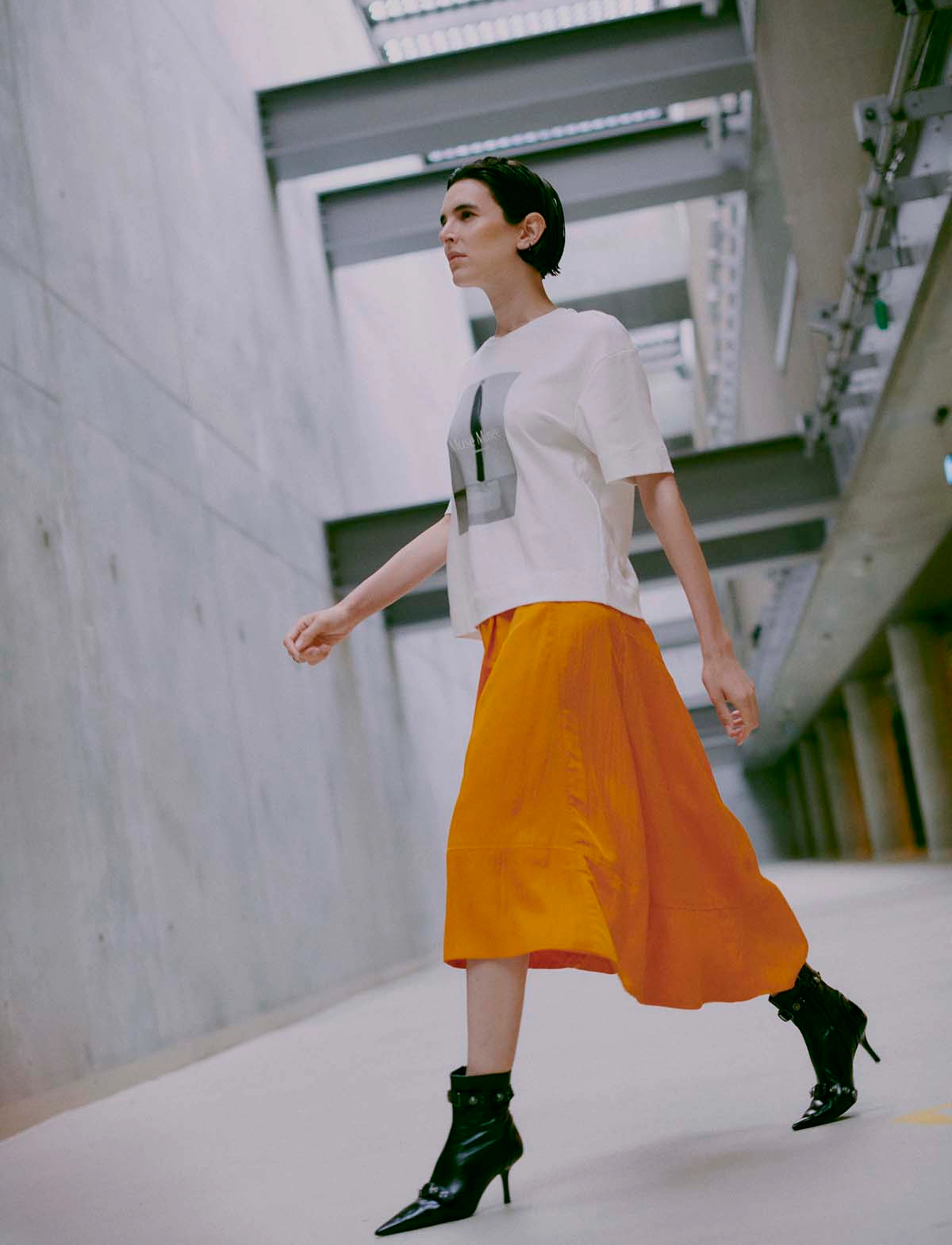 Copenhagen Muse - CMSIMI-SKIRT - flame orange - 2