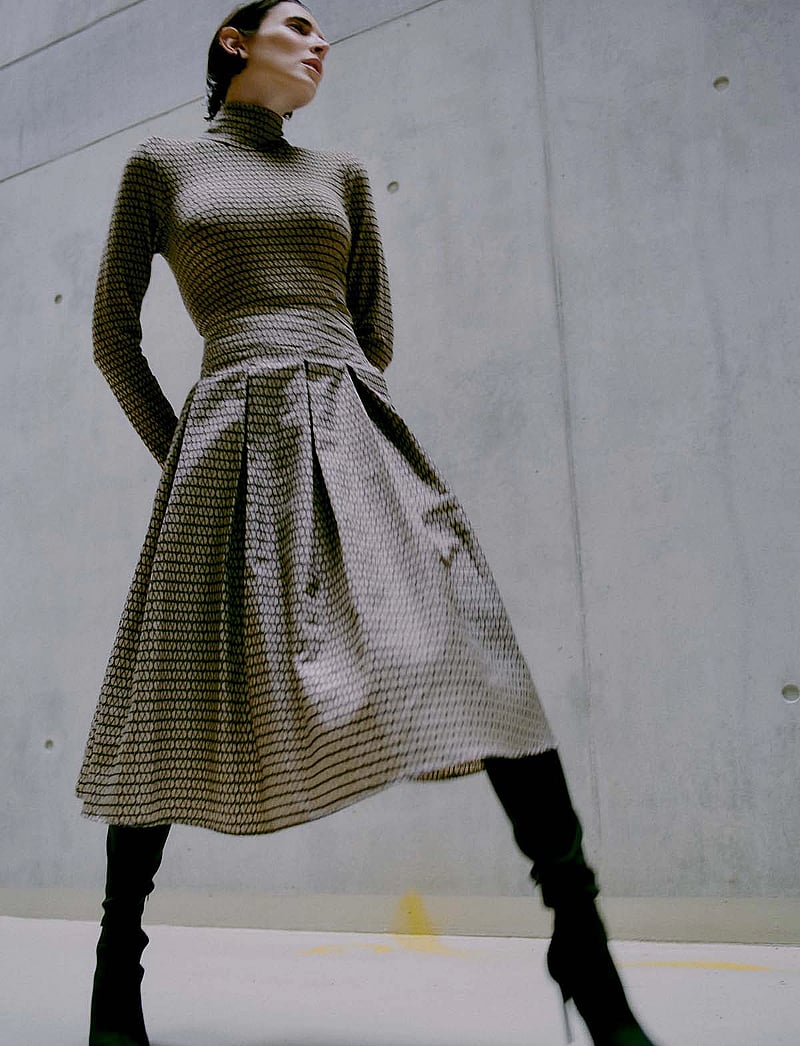 Copenhagen Muse - CMSIMI-SKIRT - midi nederdele - timber wolf - 0