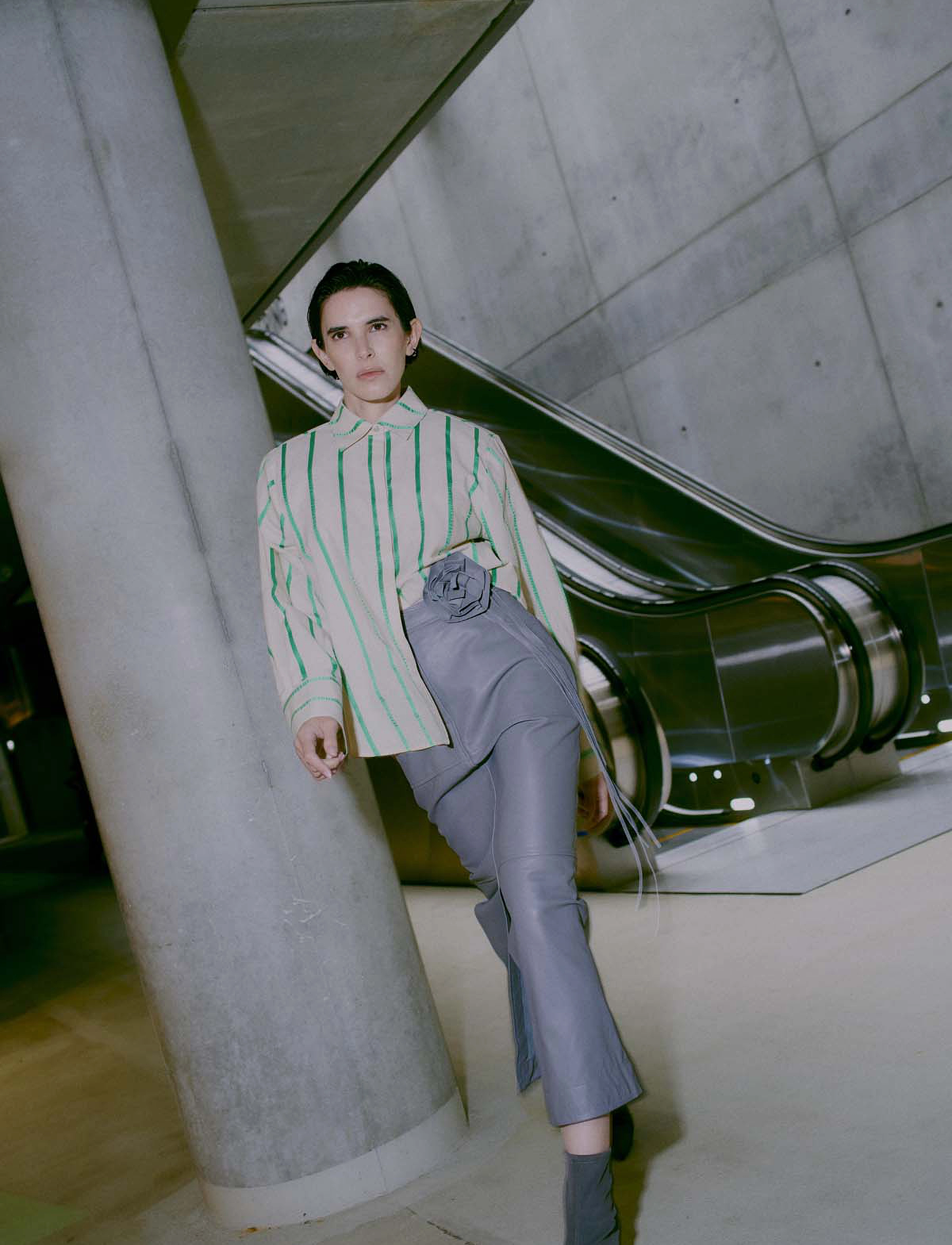 Copenhagen Muse - CMKERMI-SHIRT - peyote w. fern green - 2