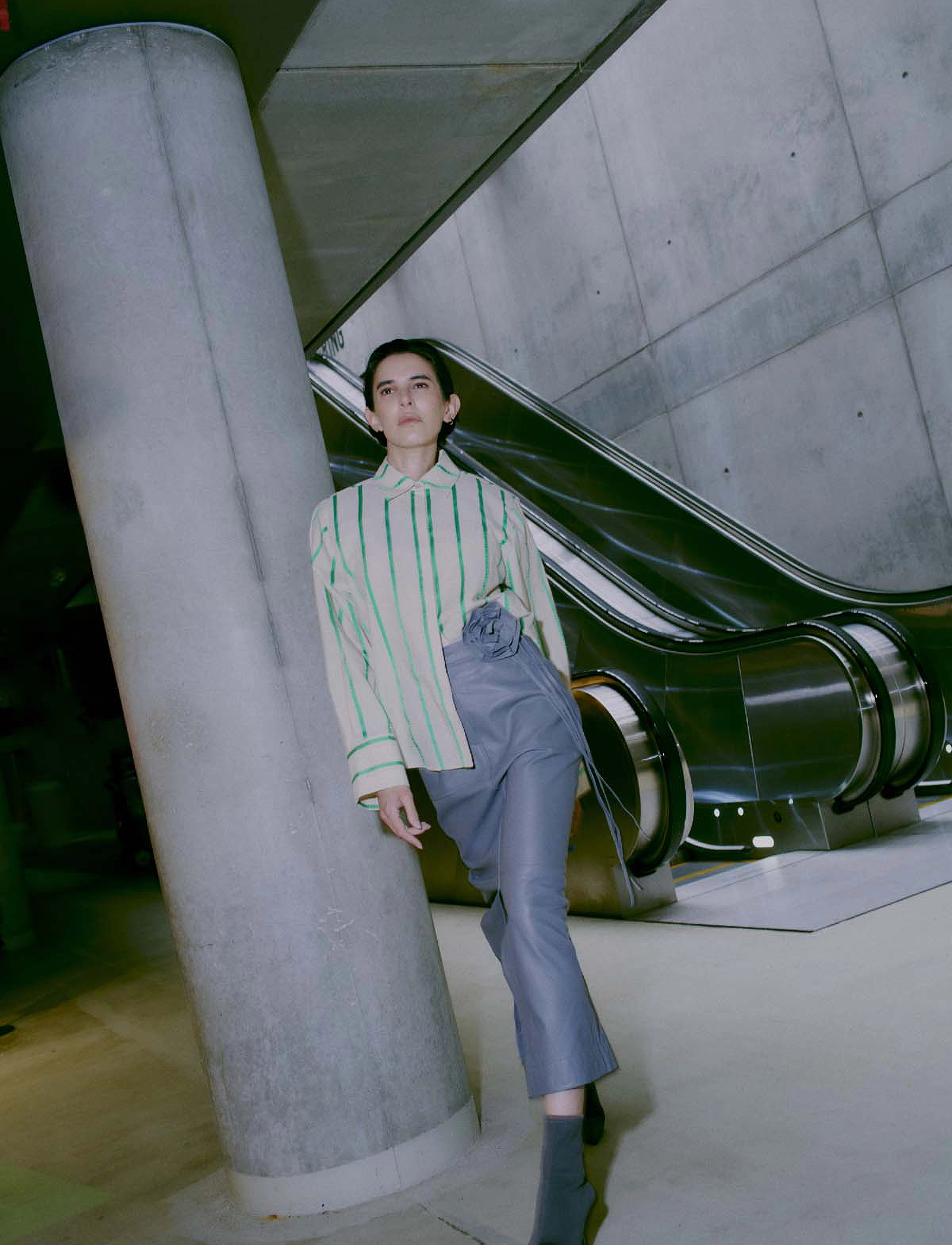 Copenhagen Muse - CMKERMI-SHIRT - peyote w. fern green - 3