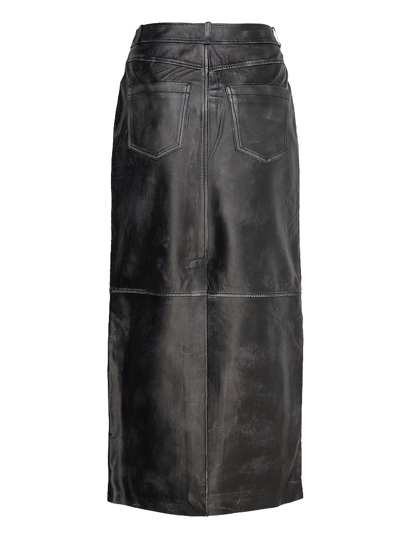 Copenhagen Muse - CMQUEEN-LONG-SKIRT - skinnkjolar - black w. grey - 1