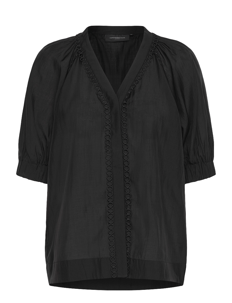 Copenhagen Muse - CMMOLLY-SHIRT - short-sleeved blouses - black - 0
