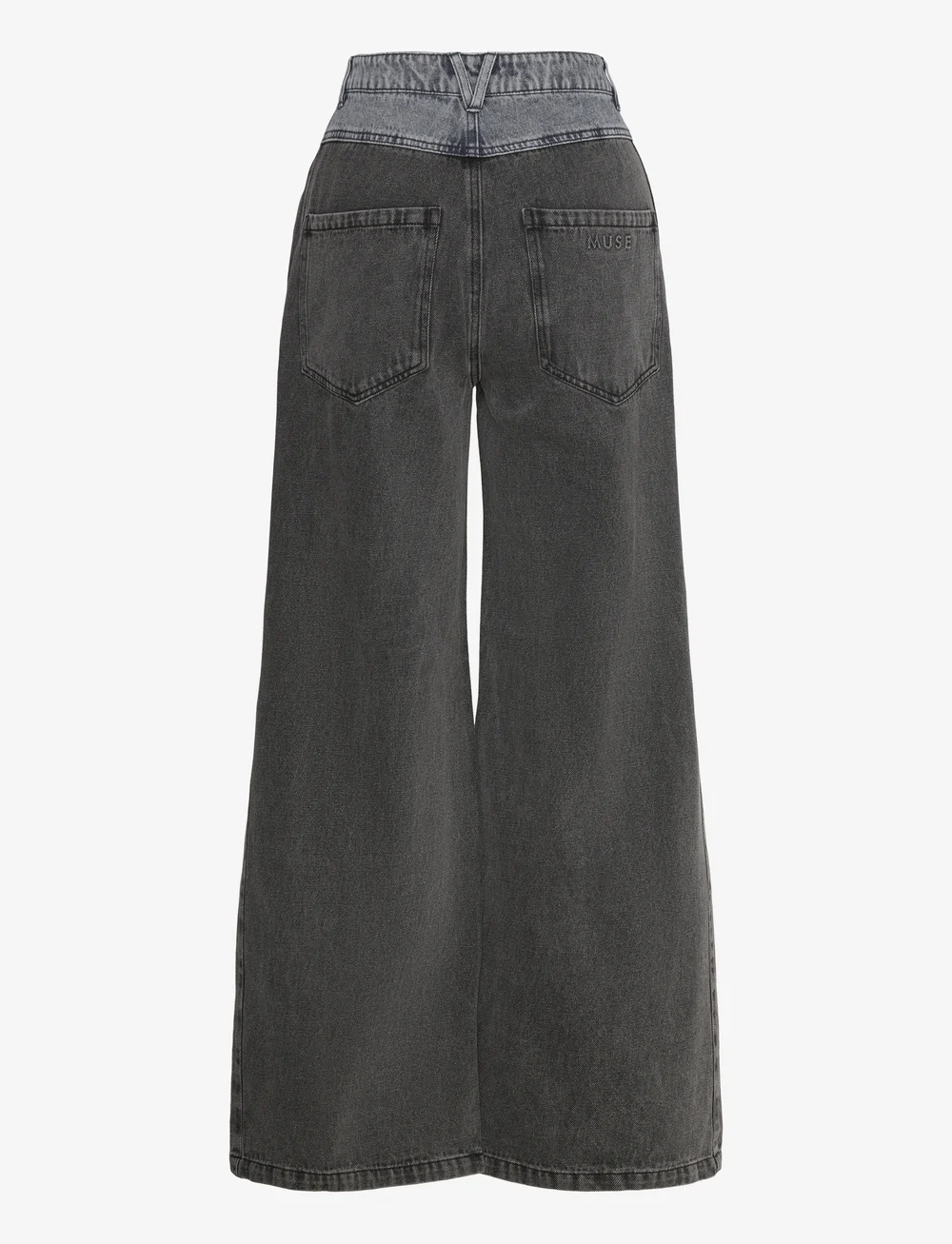 Copenhagen Muse - CMCHARLEE-JEANS - leveälahkeiset farkut - black denim w. washed blue - 2