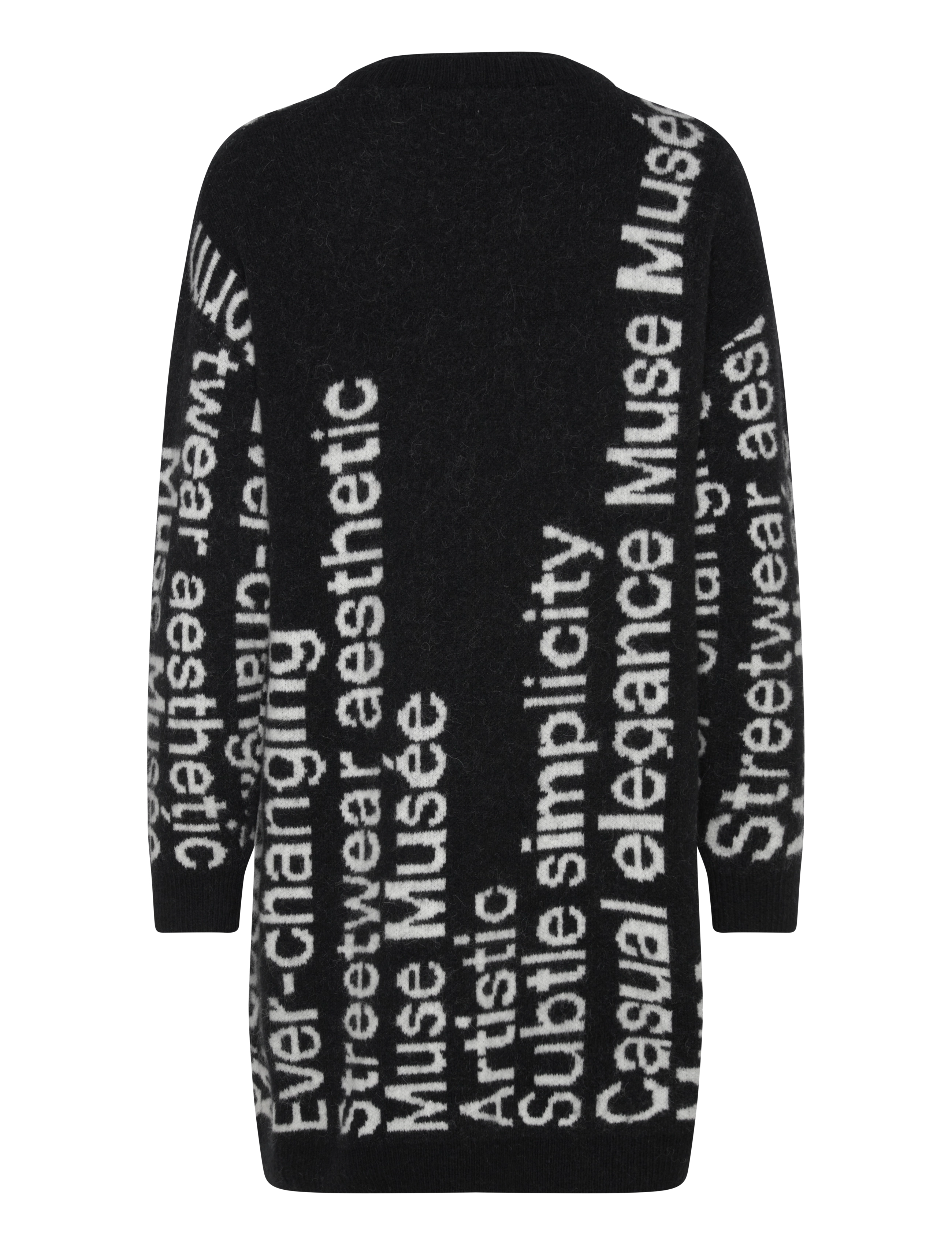 Copenhagen Muse - CMIBRA-DRESS - strikkjoler - black w. jet stream - 2