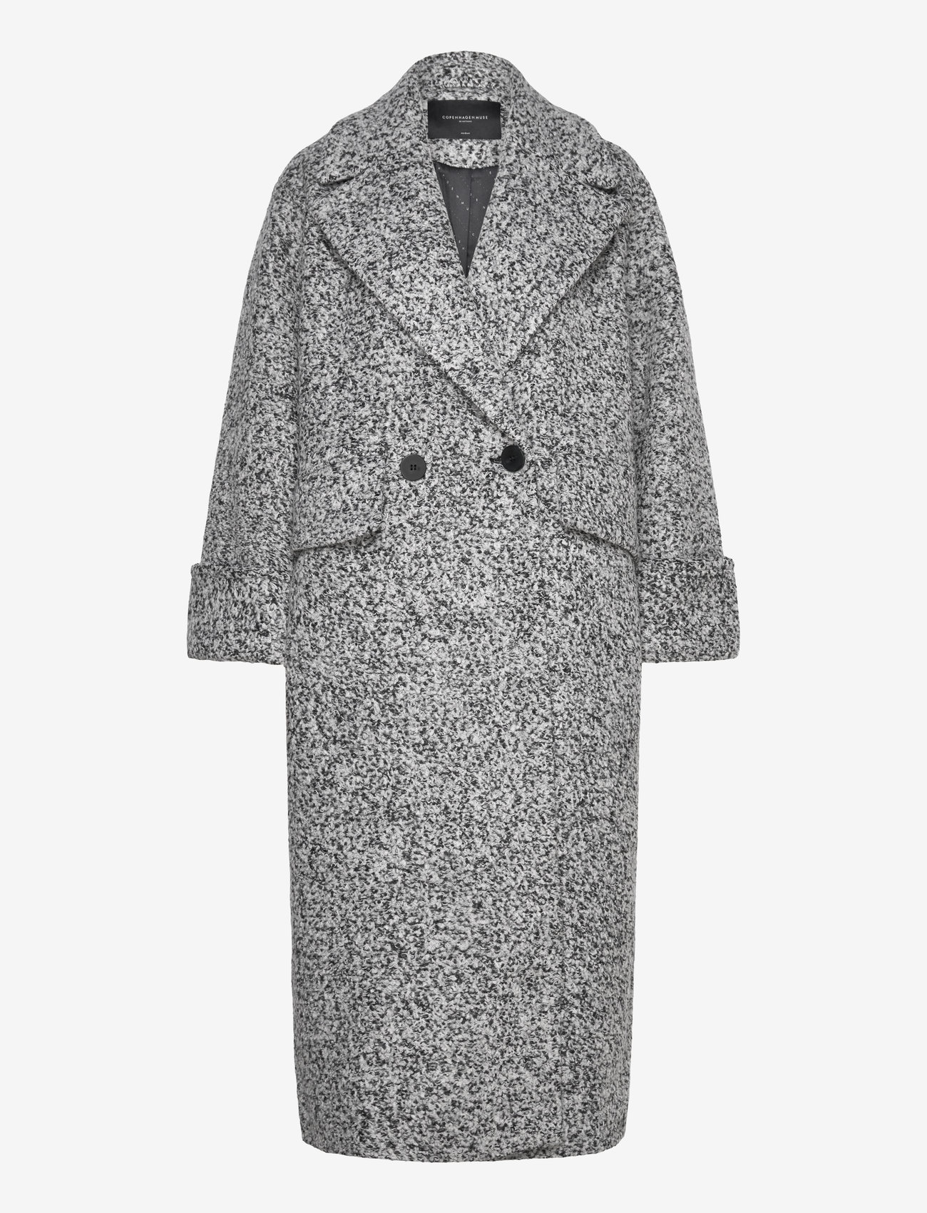 Copenhagen Muse - CMTHEM-COAT - villased mantlid - black w. jet stream - 1