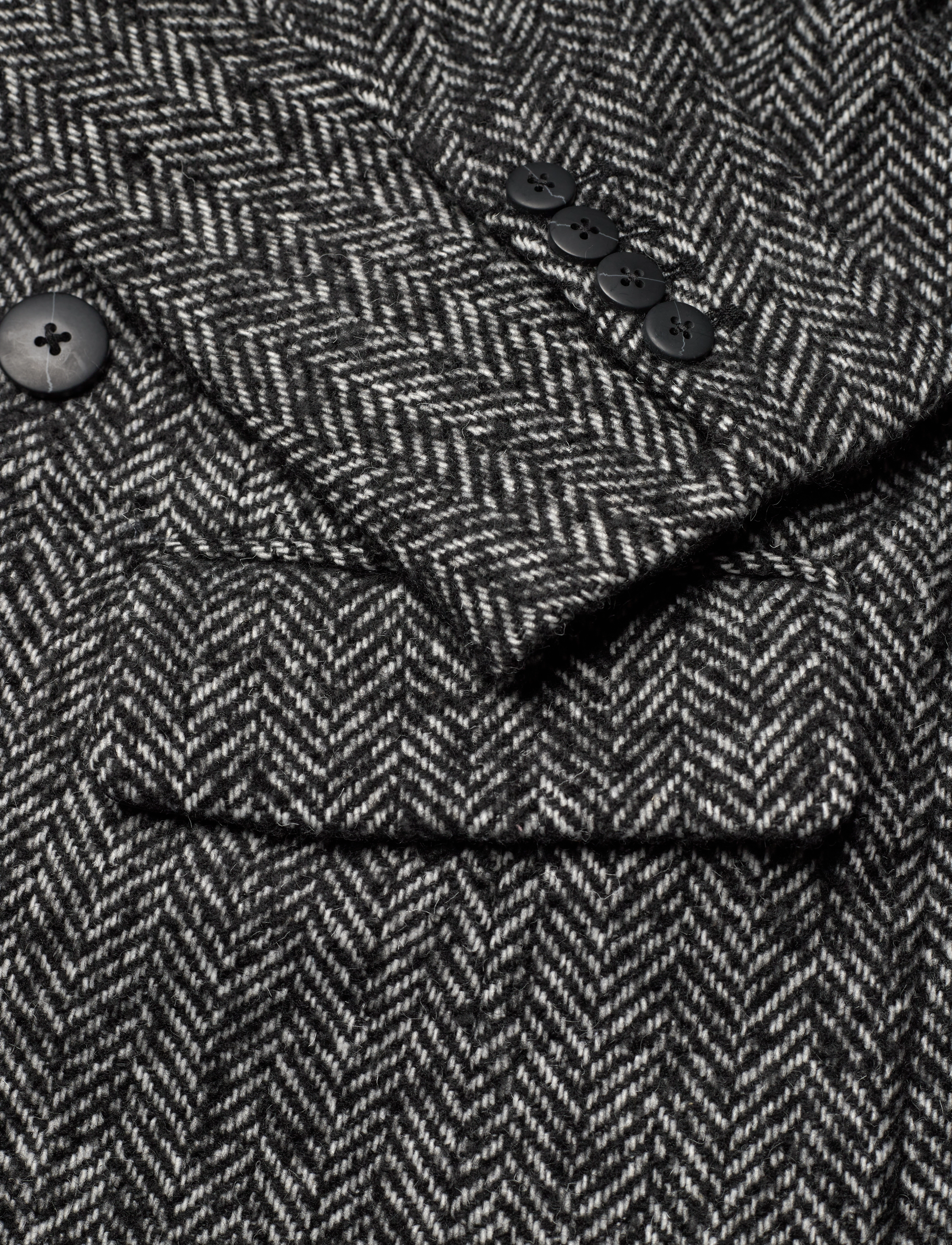 Copenhagen Muse - CMYAN-COAT - uldfrakker - black w. jet stream - 5