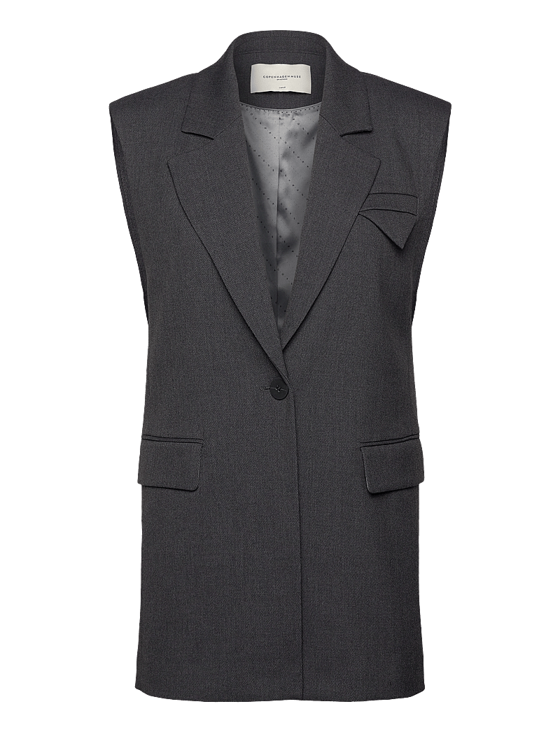 Copenhagen Muse - CMTAILOR-WAISTCOAT - westen - med. grey melange - 0
