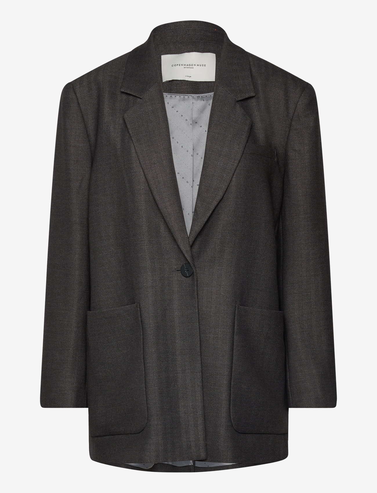 Copenhagen Muse - CMTAILOR-BLAZER - black w. medium grey mel. - 0