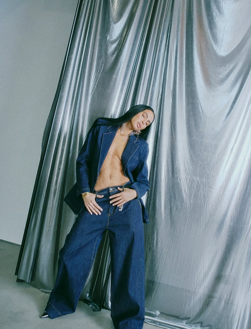 Copenhagen Muse - CMJEAN-WIDE-PANTS - hosen mit weitem bein - dark blue wash - 0