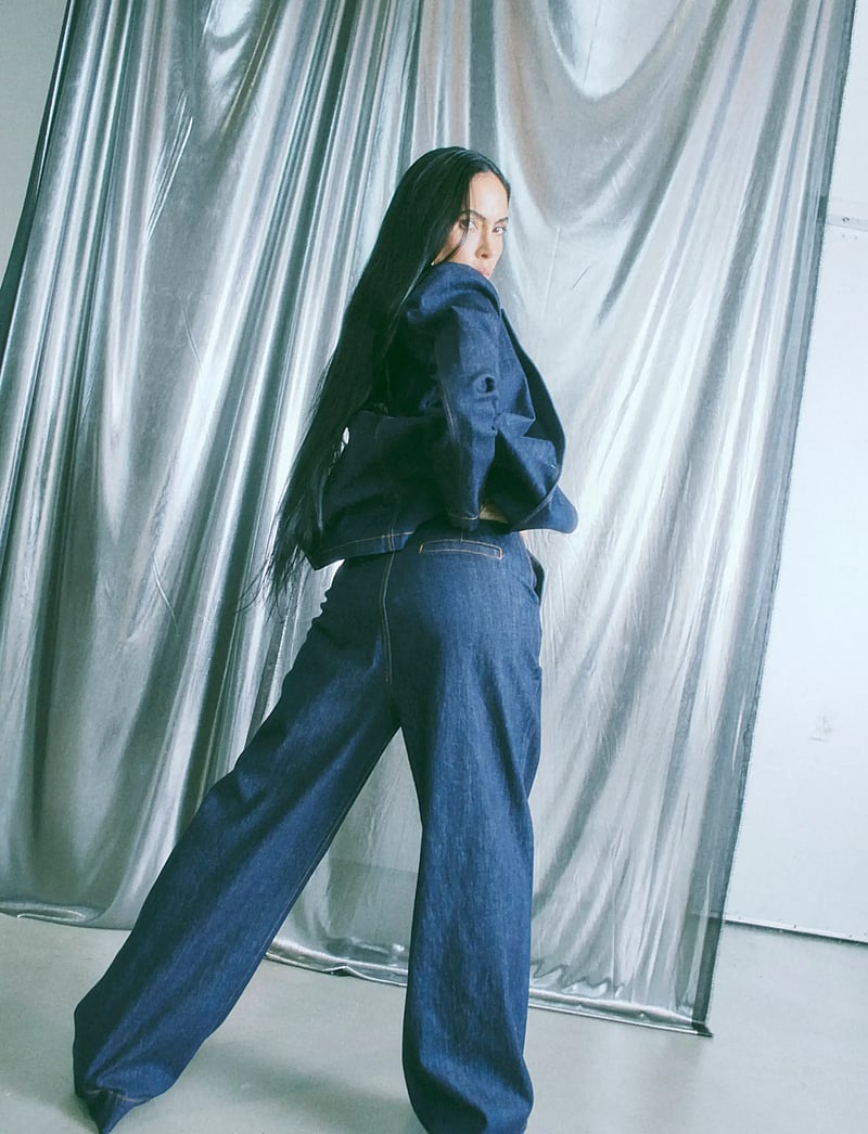 Copenhagen Muse - CMJEAN-WIDE-PANTS - hosen mit weitem bein - dark blue wash - 3