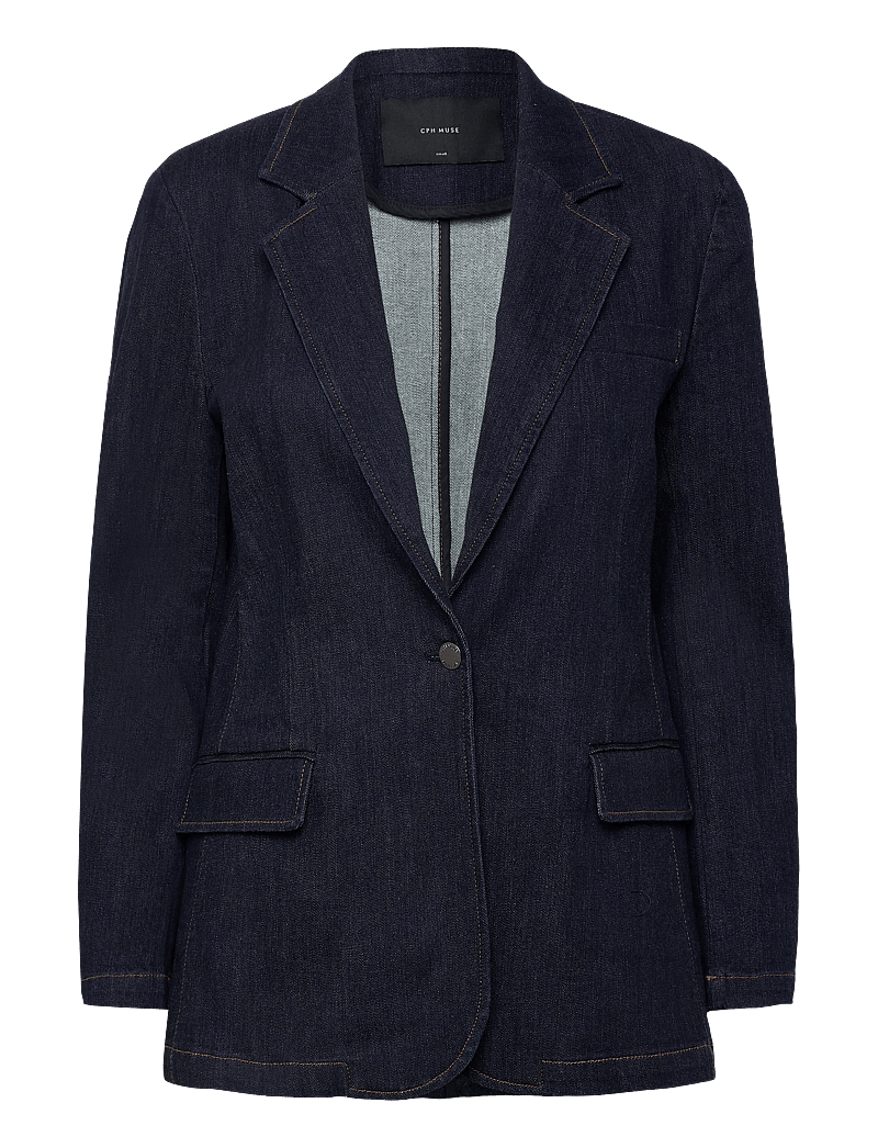Copenhagen Muse - CMJEAN-BLAZER - enkeltradede blazere - dark blue wash - 1