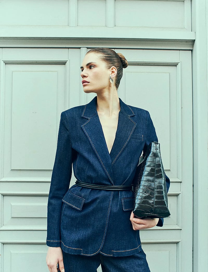 Copenhagen Muse - CMJEAN-BLAZER - enkeltradede blazere - dark blue wash - 3