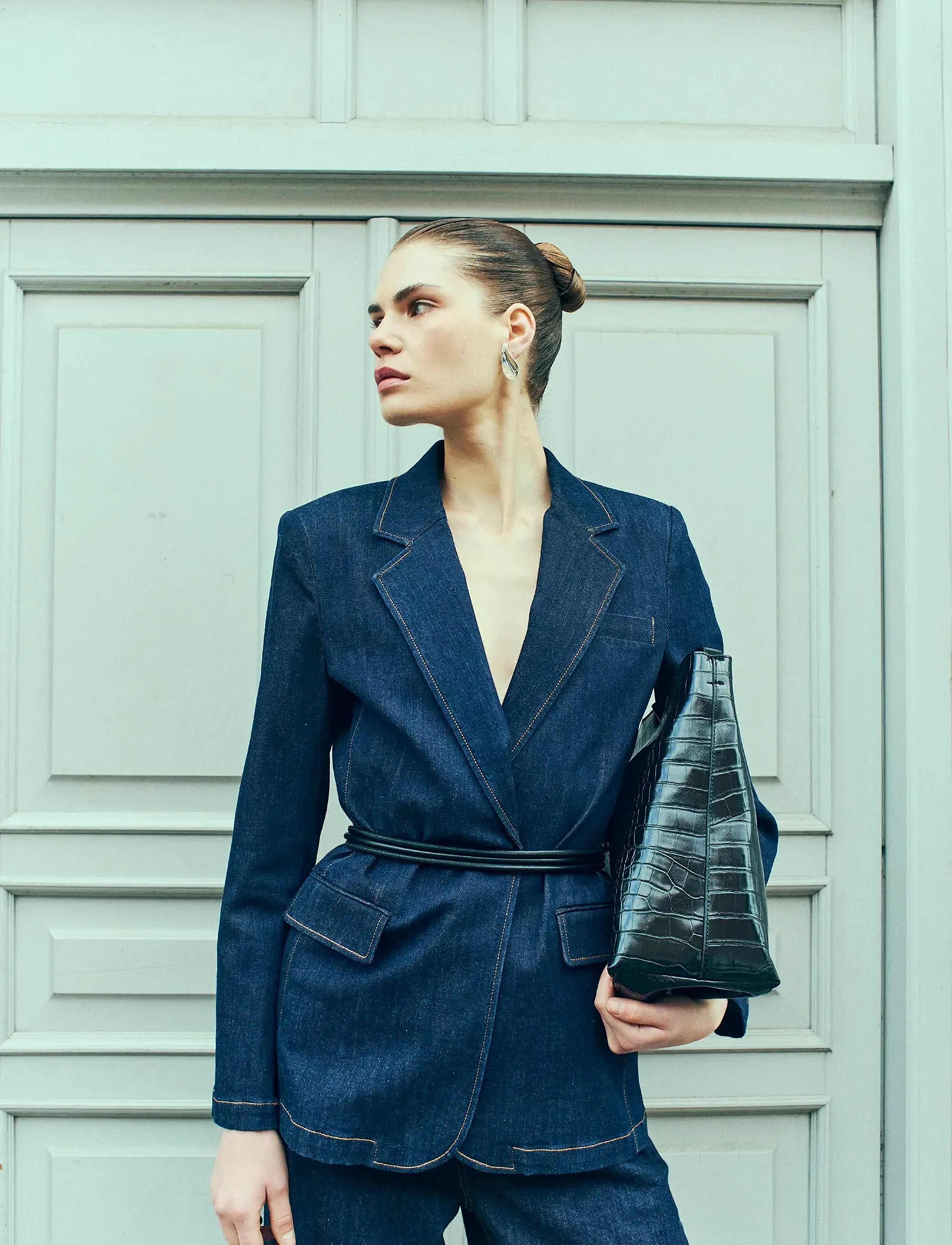 Copenhagen Muse - CMJEAN-BLAZER - yksiriviset bleiserit - dark blue wash - 3
