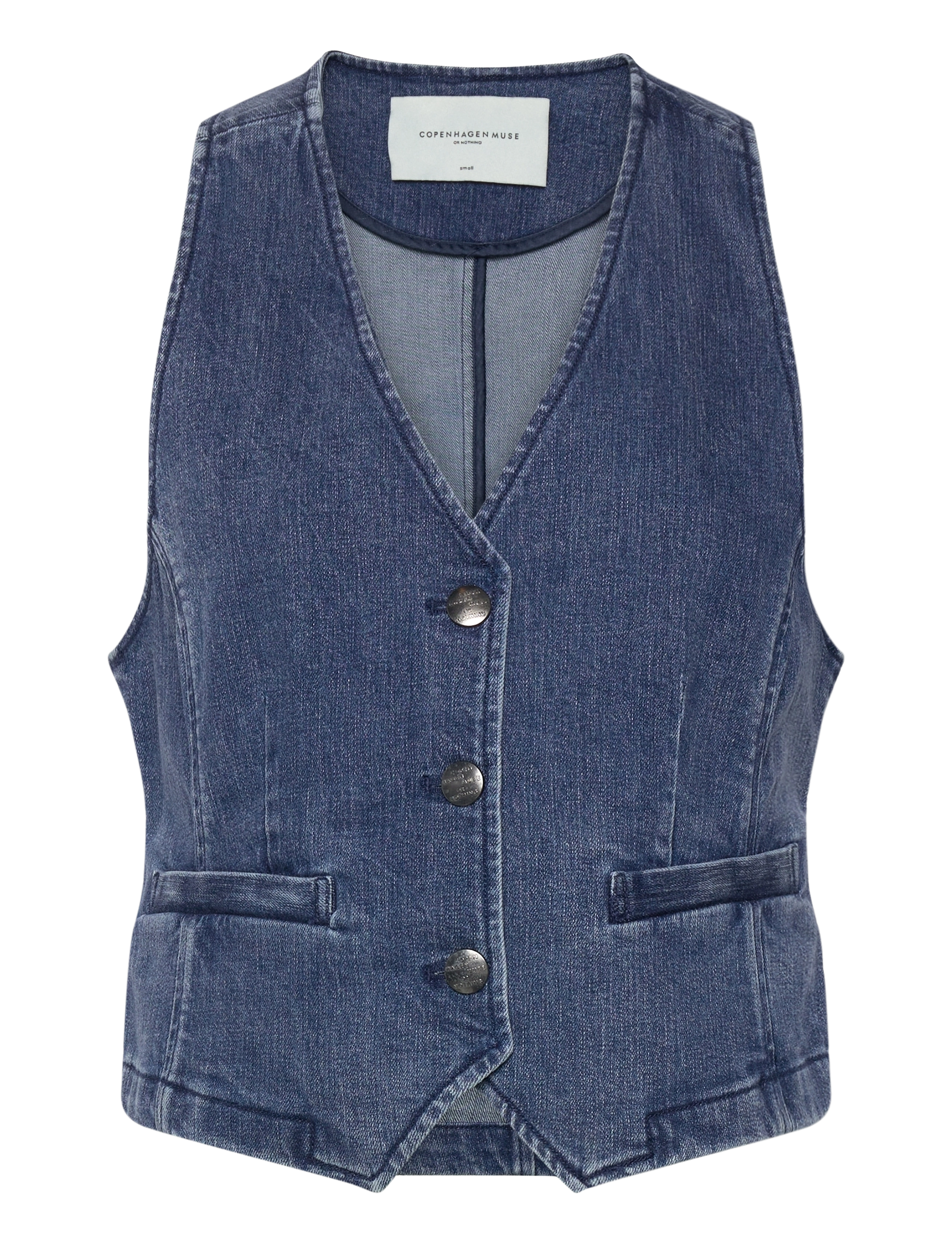 Copenhagen Muse - CMJEAN-WAISTCOAT - denim blue - 1