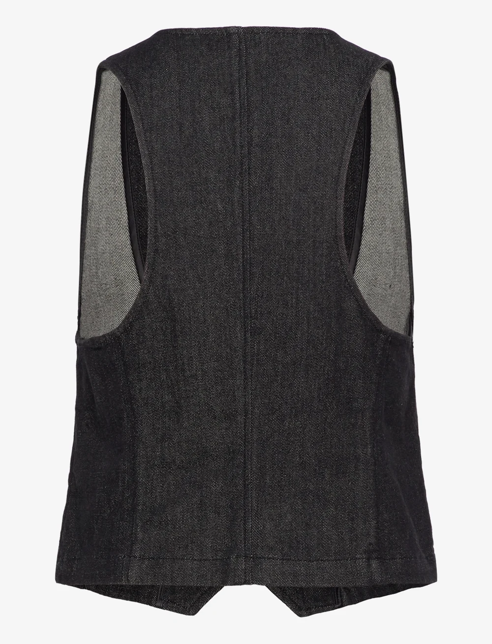 Copenhagen Muse - CMJEAN-WAISTCOAT - teksavestid - washed black - 1