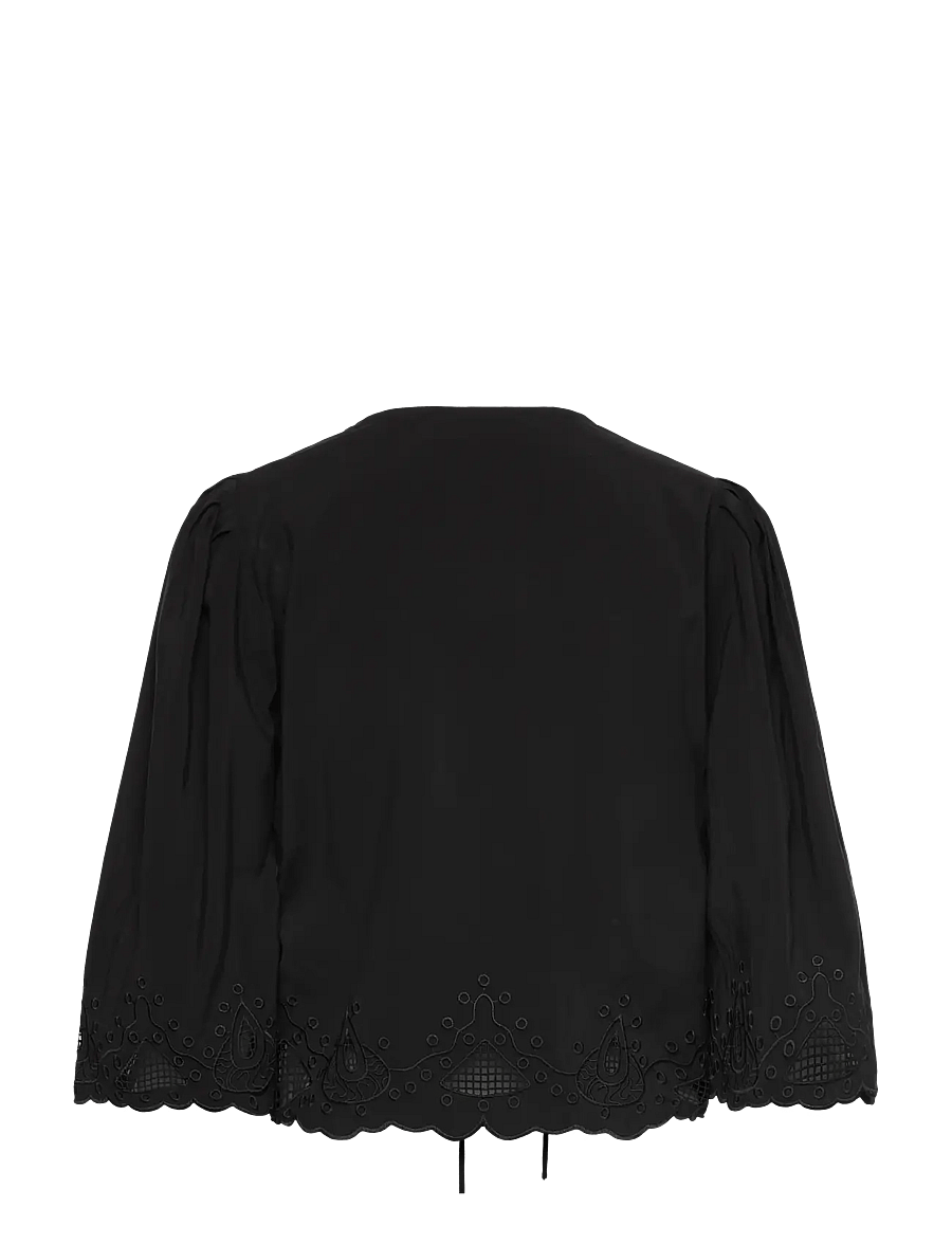 Copenhagen Muse - CMMADELYN-BLOUSE - kortärmade blusar - black - 2