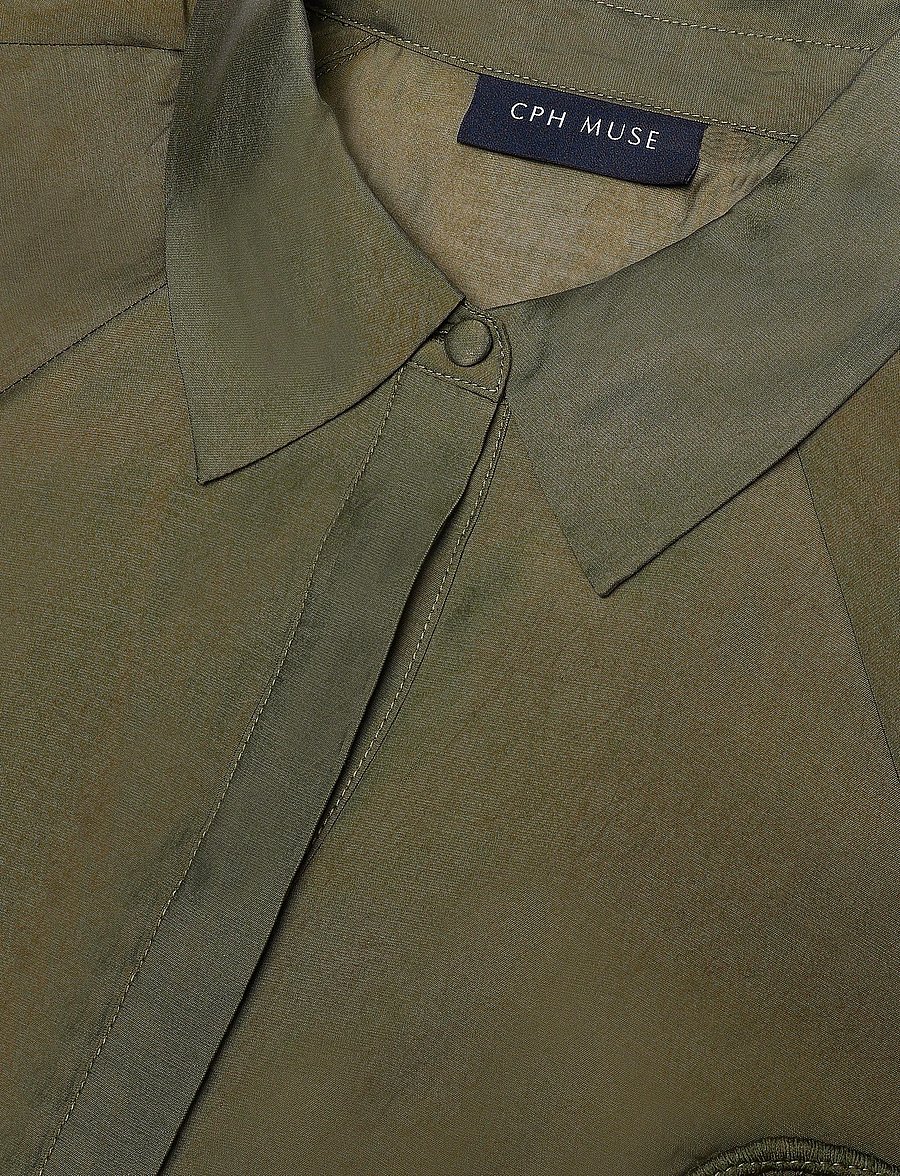 Copenhagen Muse - CMMOLLY-SHIRT - langärmlige hemden - ivy green - 2