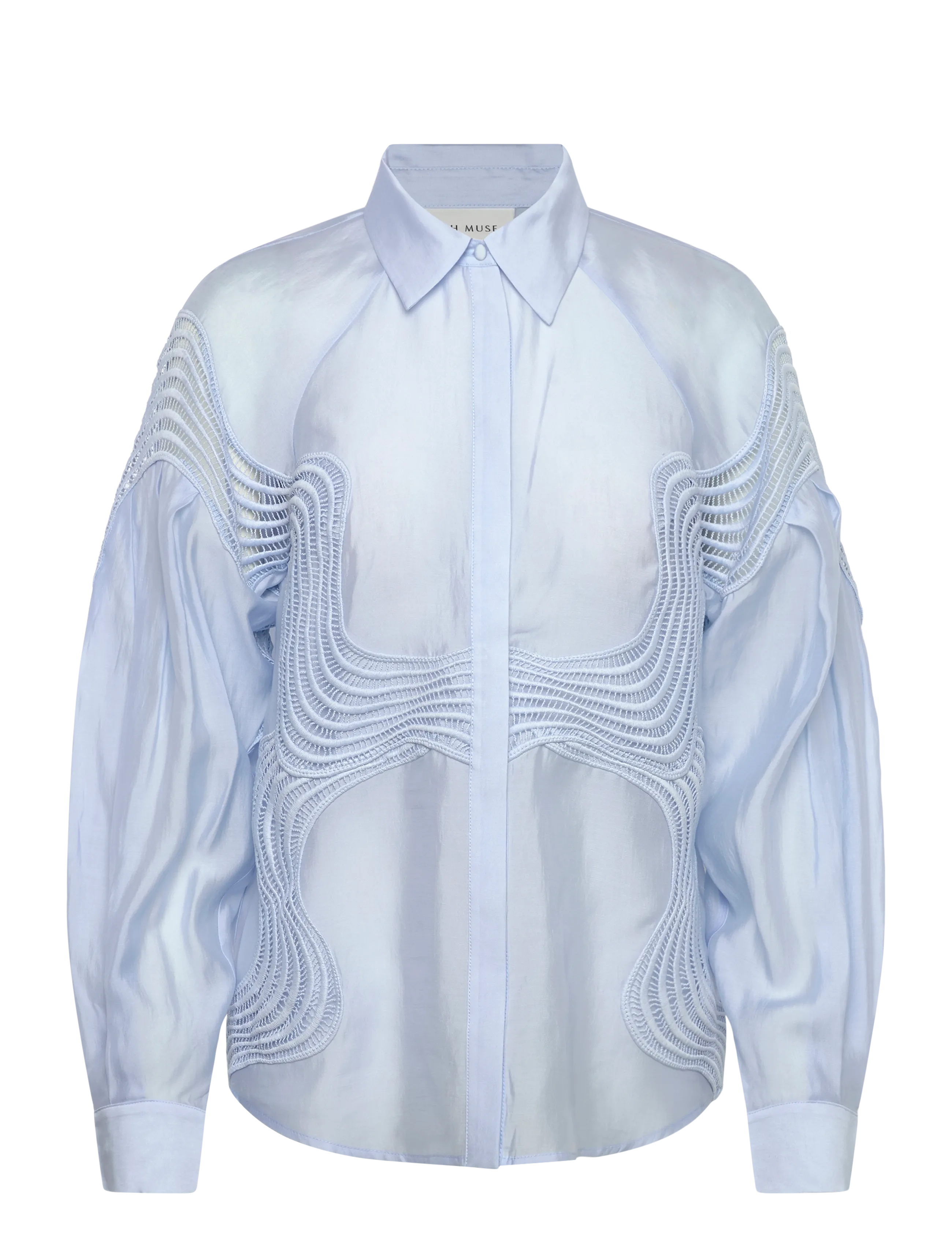 Copenhagen Muse Cmmolly-Shirt, Kvinder, Tekstureret Bluse, Blå, Str: XL