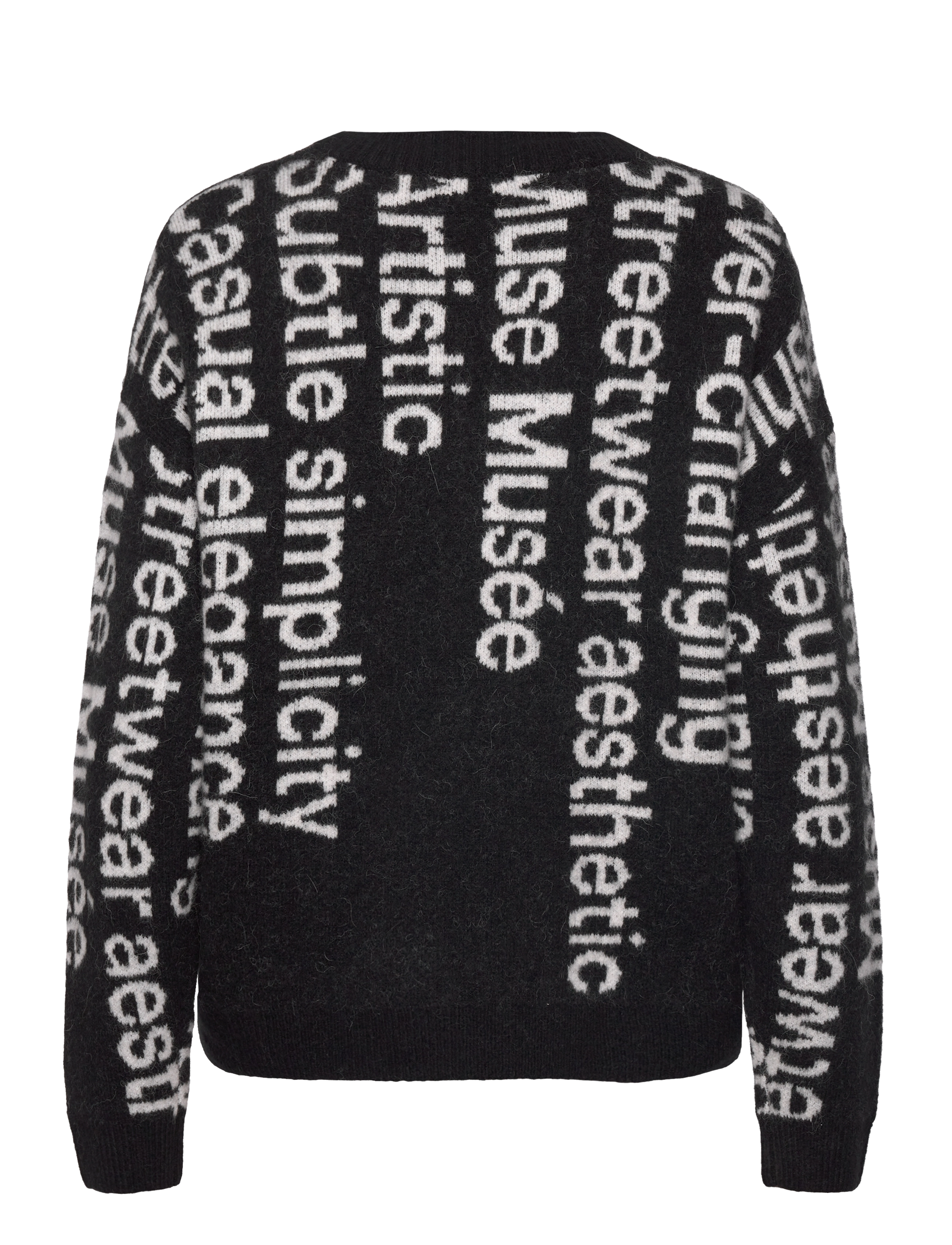 Copenhagen Muse - CMIBRA-PULLOVER - neulepuserot - black w. jet stream melange - 2