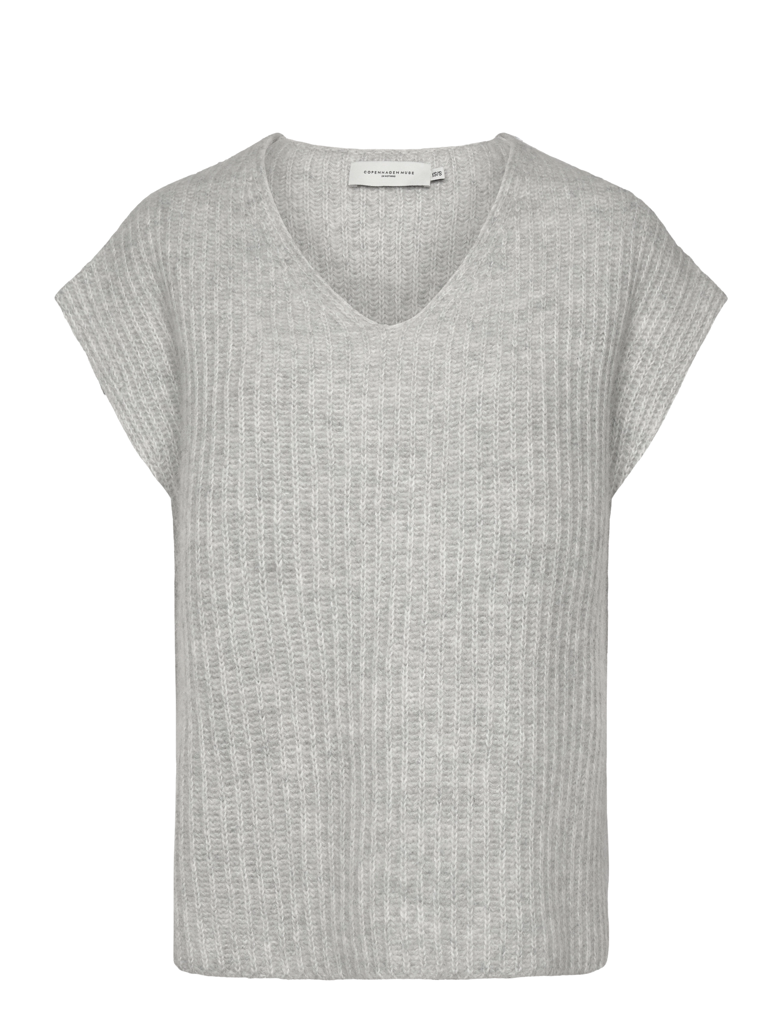 Copenhagen Muse CMNUGGY-WAISTCOAT - Strik - LIGHT GREY MELANGE / grey