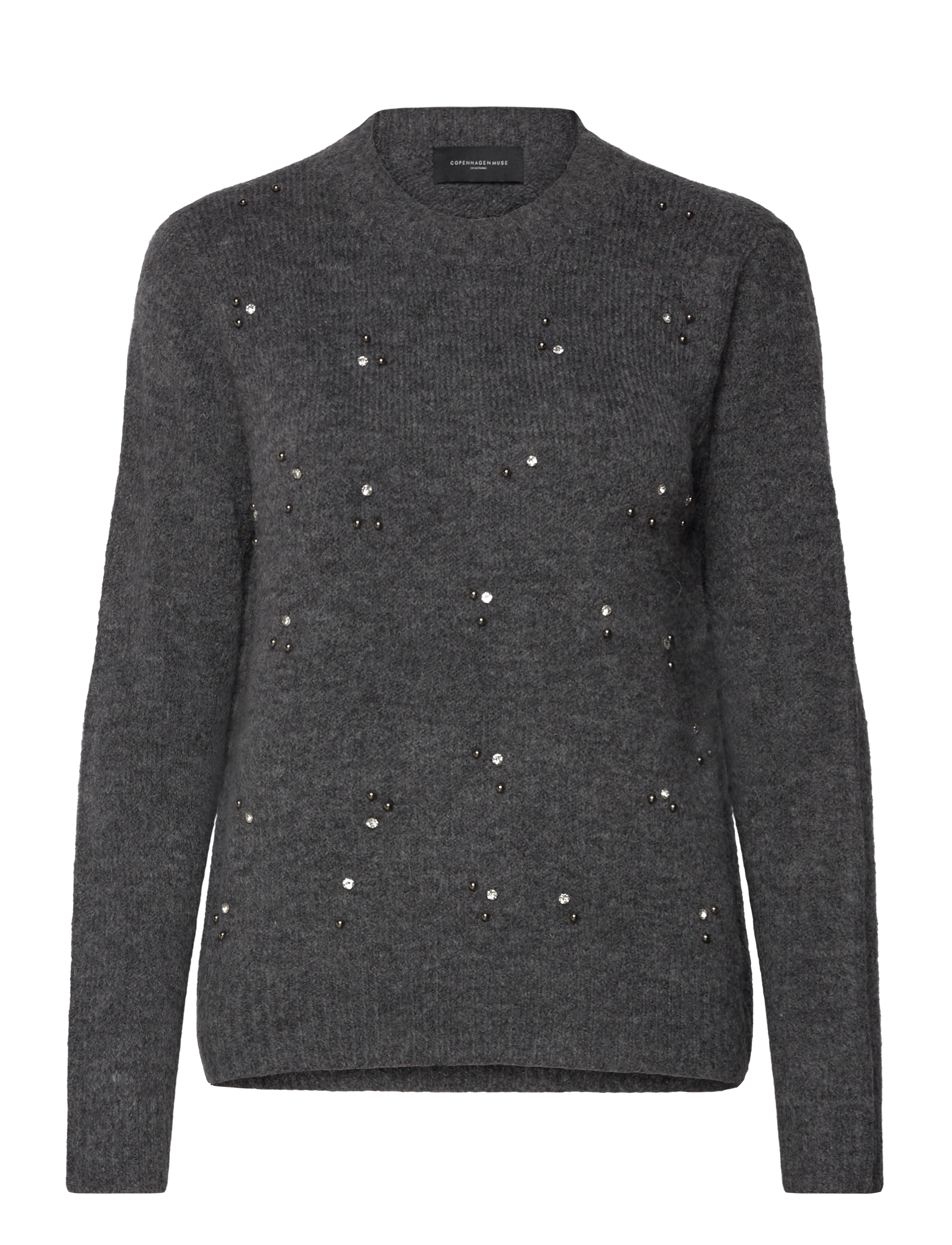 Copenhagen Muse CMDIAMOND-PULLOVER - Strik - DARK GREY MELANGE / grey