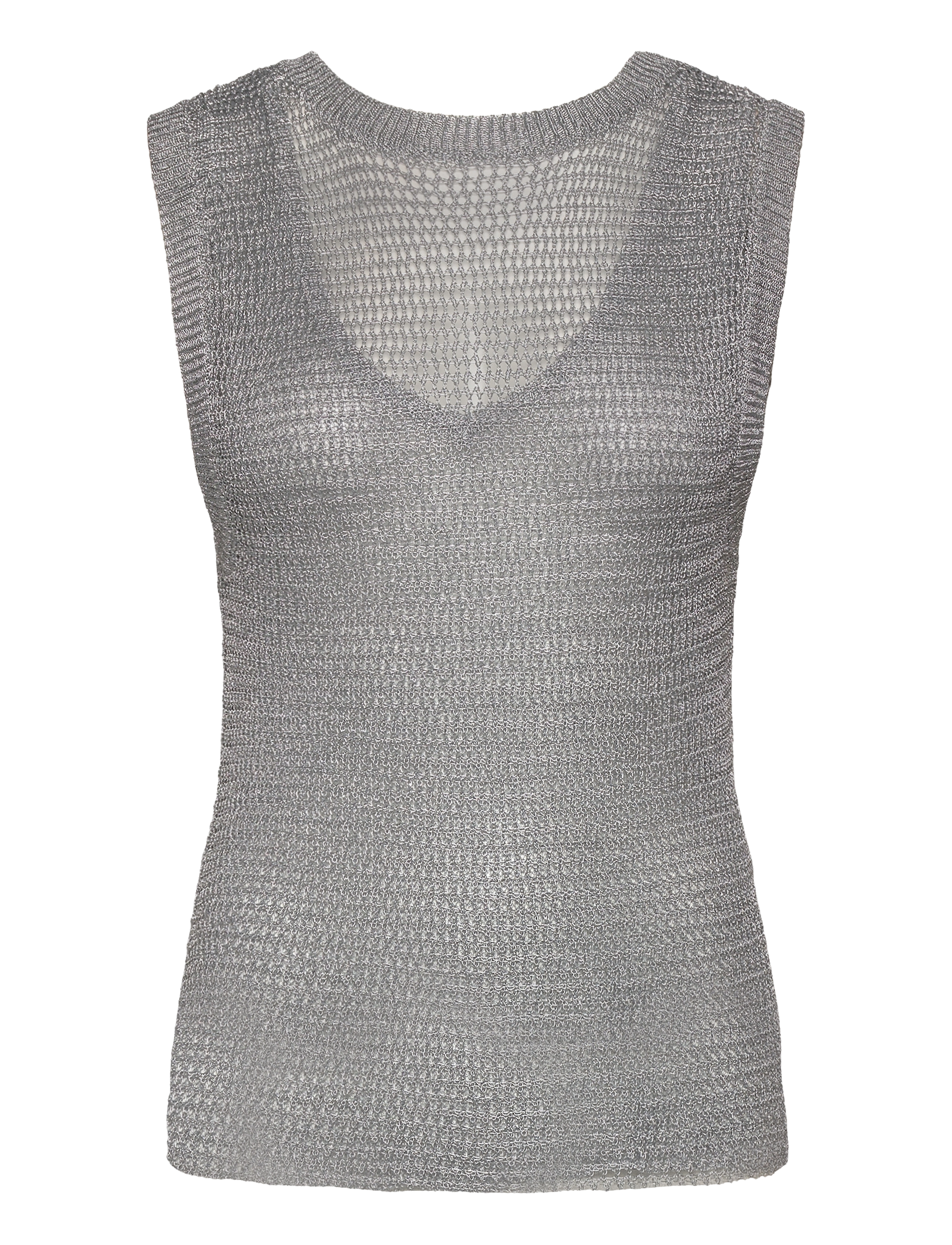 Copenhagen Muse CMMETESA-TOP - Bluser - SILVER METALLIC / grey