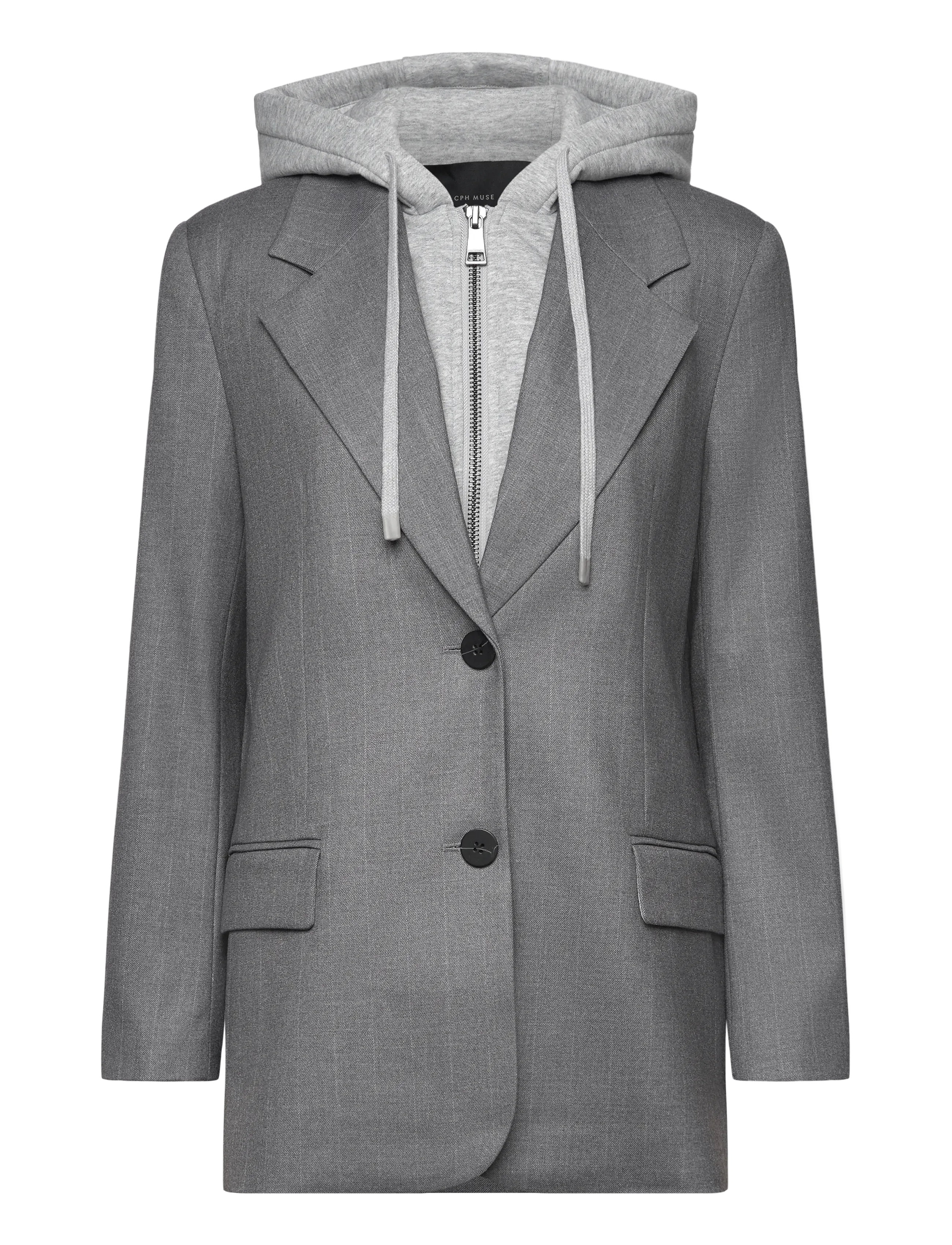 Copenhagen Muse CMTAILOR-HOODIE-BLAZER - Blazere - LIGHT GREY MELANGE / grey
