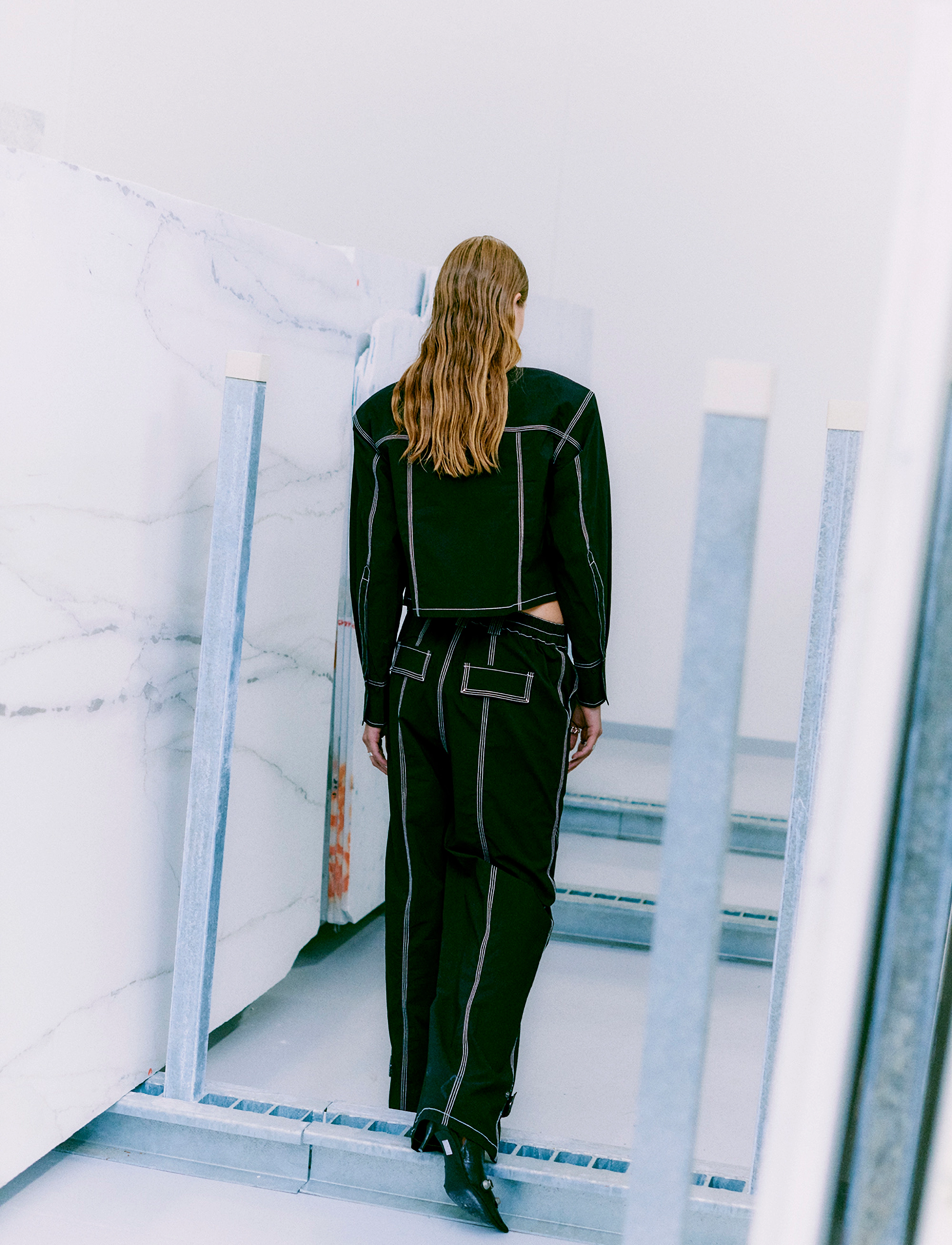 Copenhagen Muse - CMLUCY-PANTS - plačios kelnės - black - 2