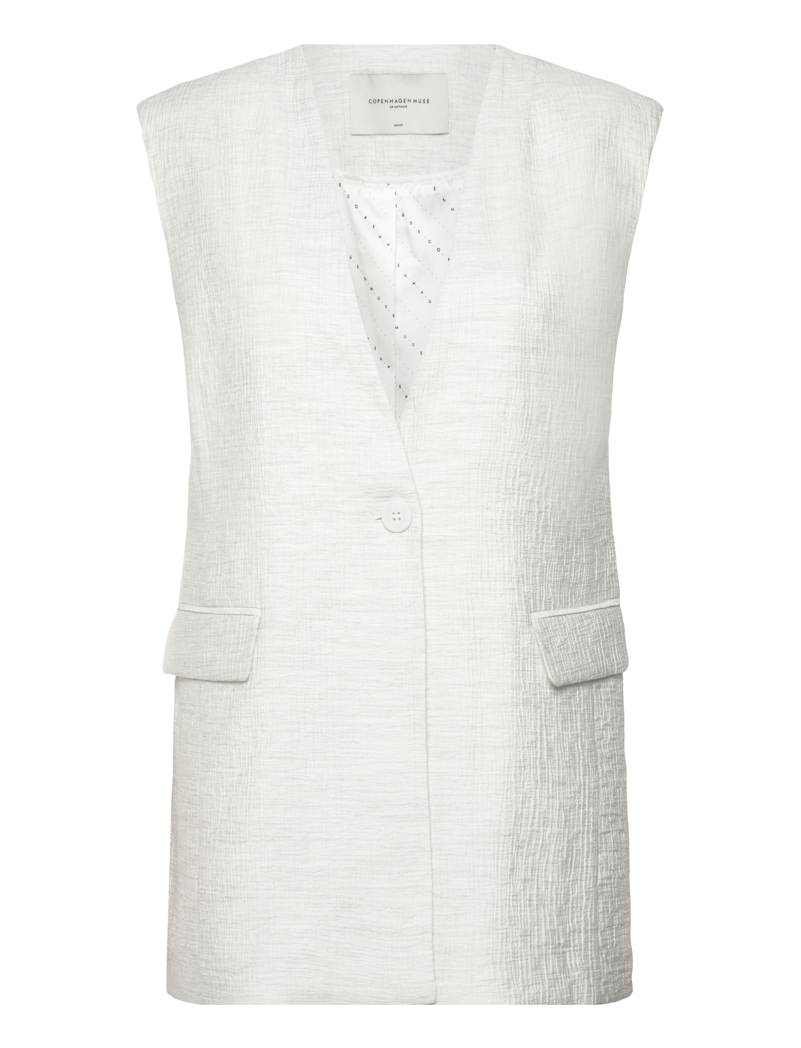 COPENHAGEN MUSE Cmbrie-Weste Weiß - XS - Damen