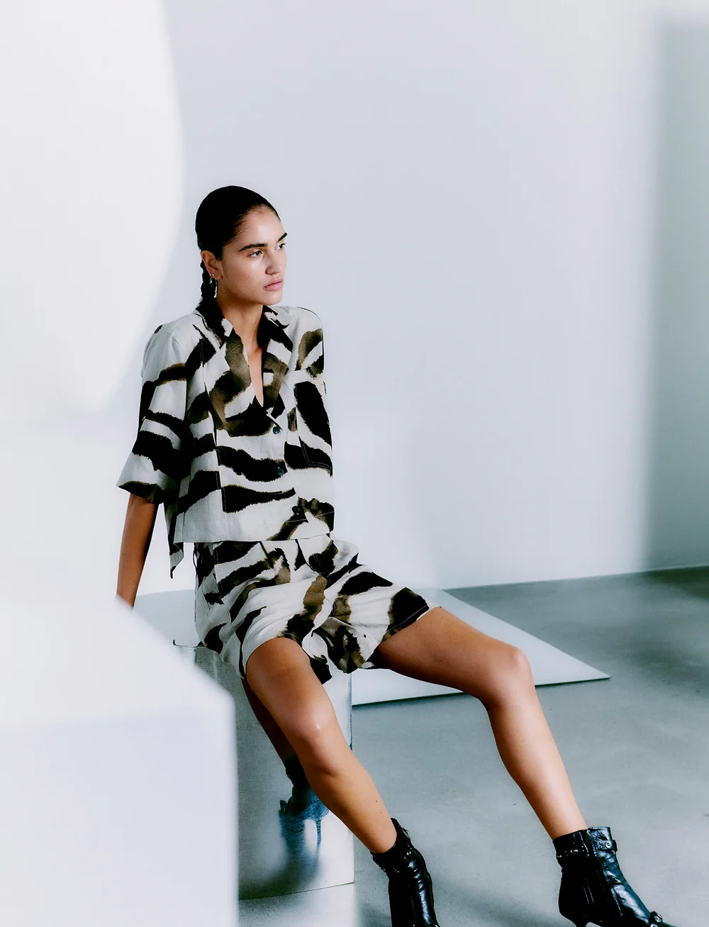 Copenhagen Muse - CMNATULI-SHIRT - linased särgid - peyote w. black - 0