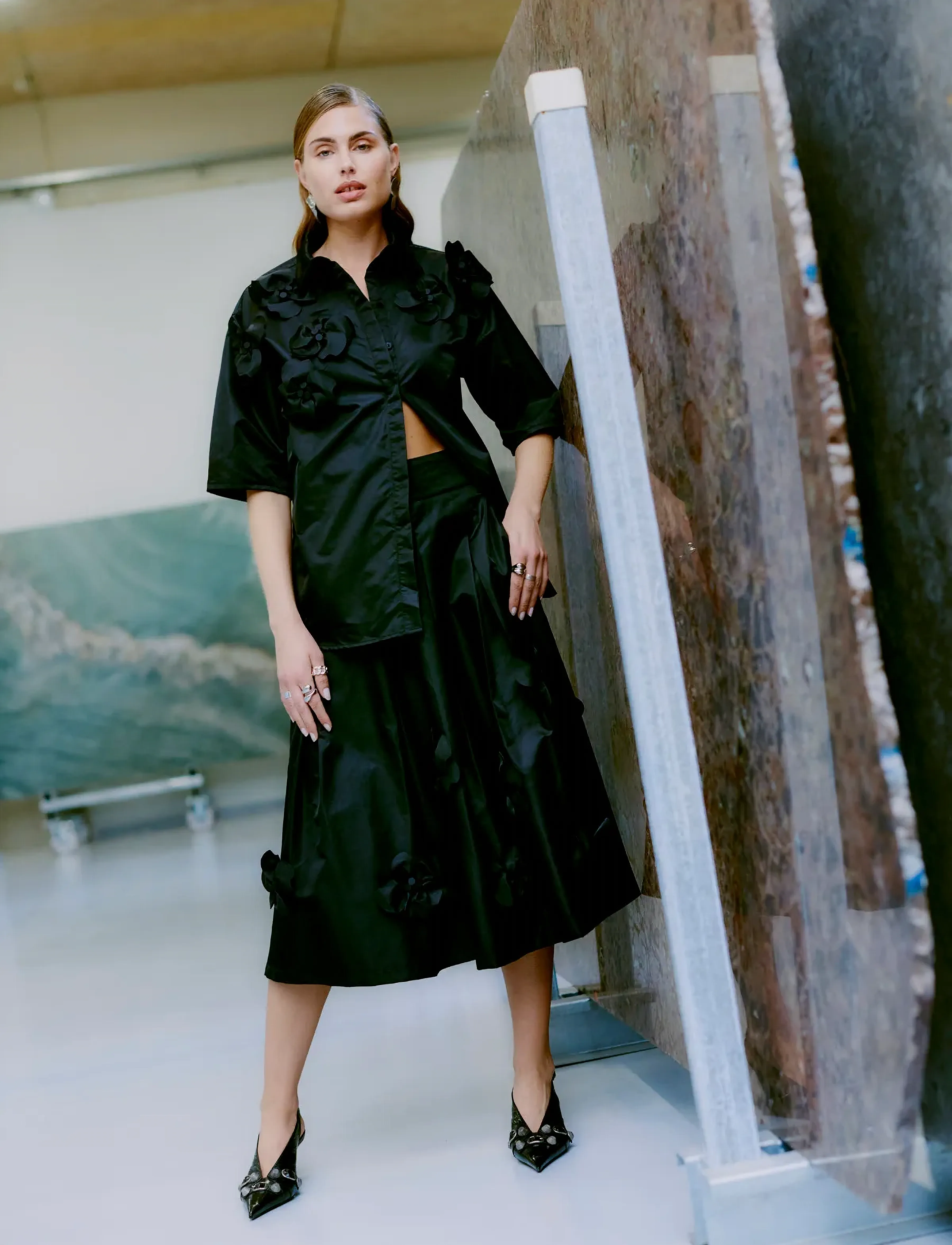 Copenhagen Muse - CMSIMI-SHIRT - kortærmede skjorter - black - 3