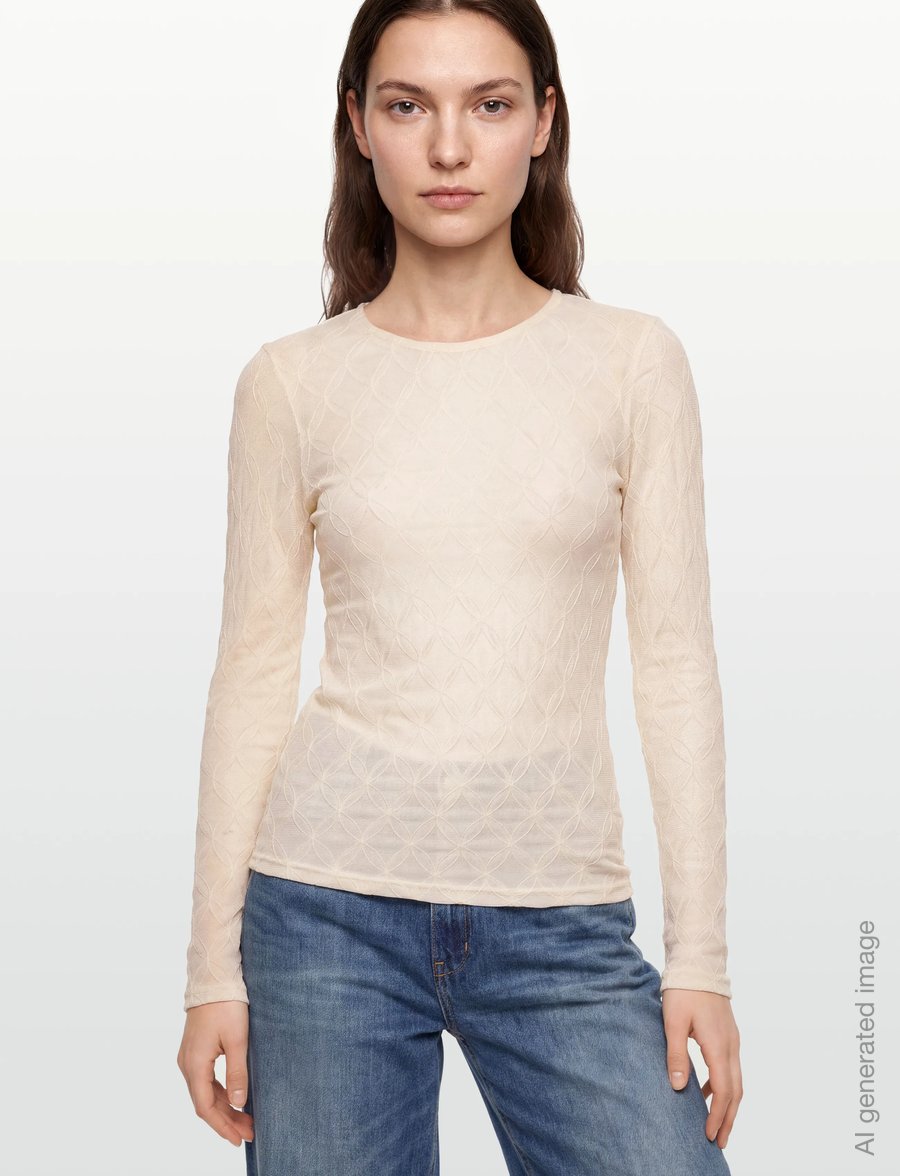 Copenhagen Muse - CMHANNA-TOP - long-sleeved tops - jet stream - 3