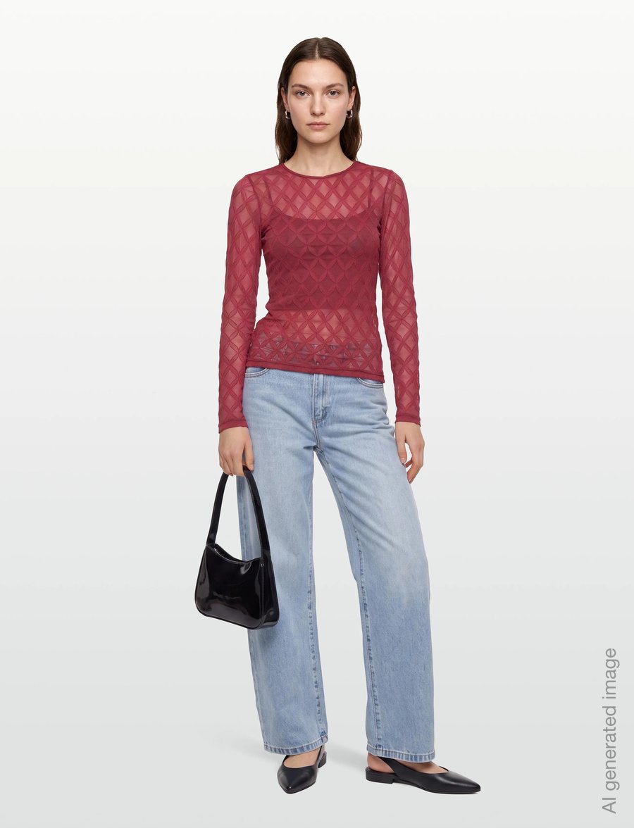Copenhagen Muse - CMHANNA-TOP - långärmade toppar - red pear - 0